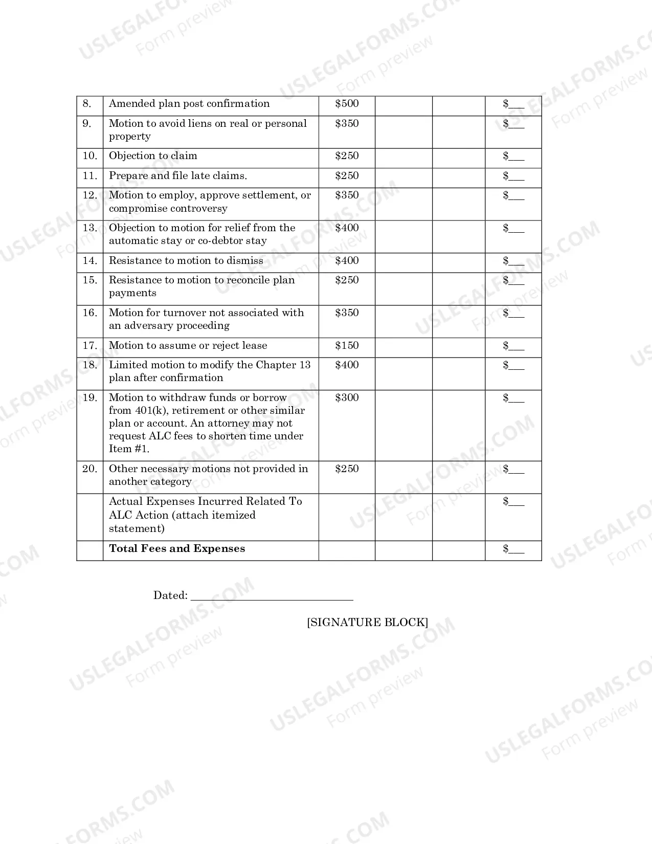 Preview Appendix E, Order Confirming Plan