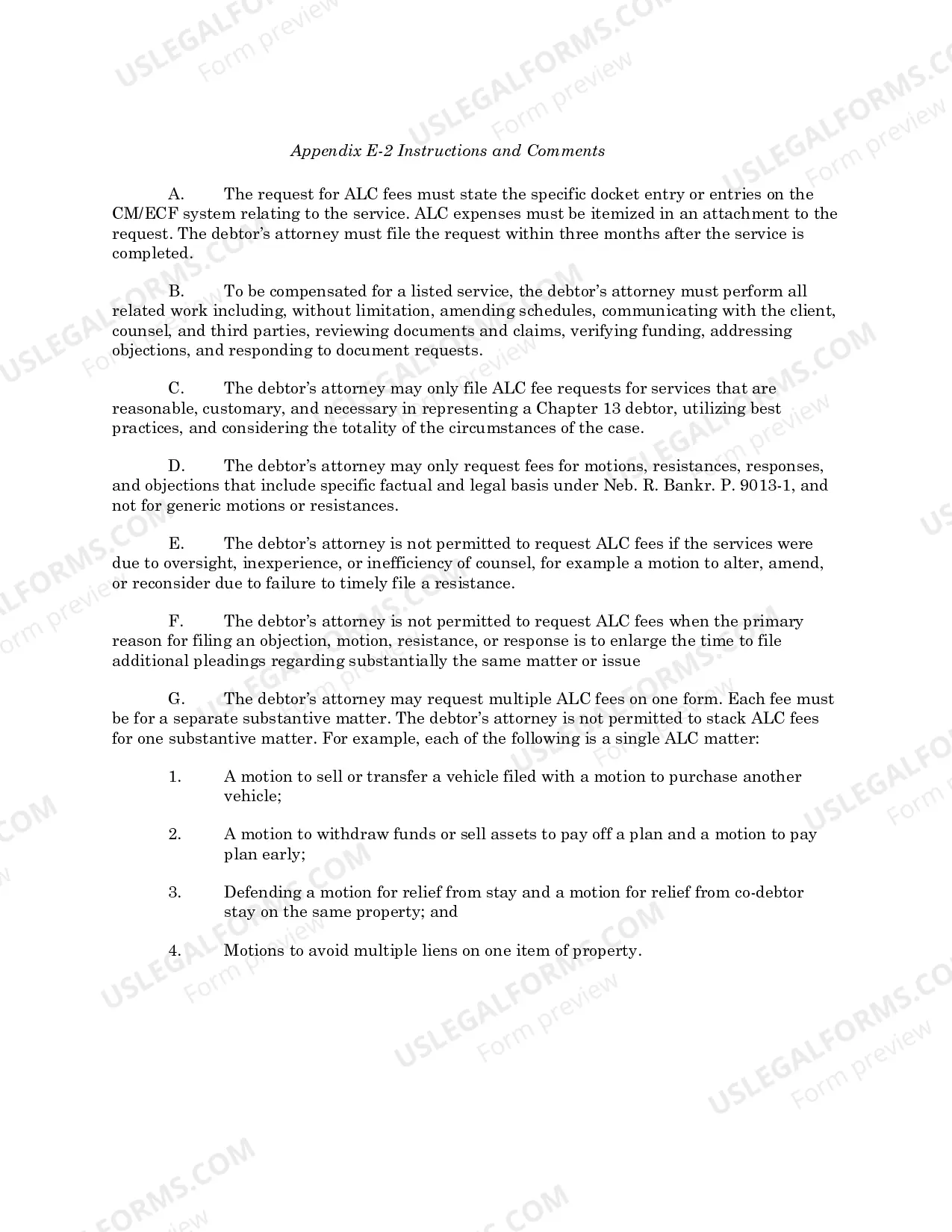 Preview Appendix E, Order Confirming Plan