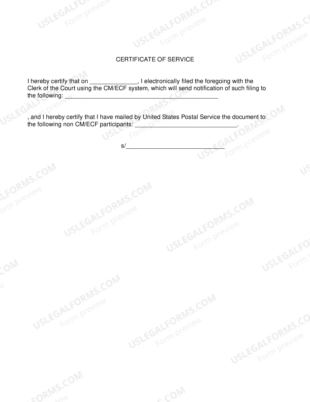 Preview Exhibit List