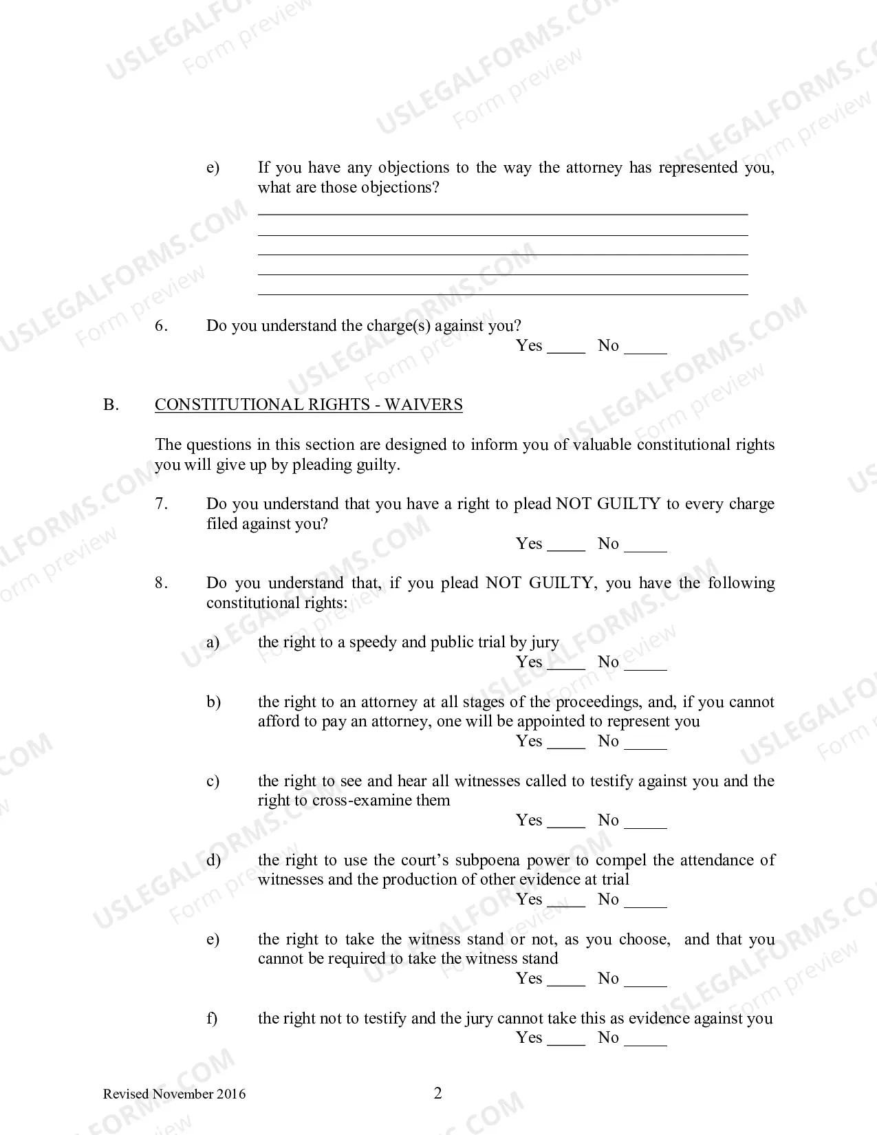 Preview Petition to Enter Guilty Plea (English Only)