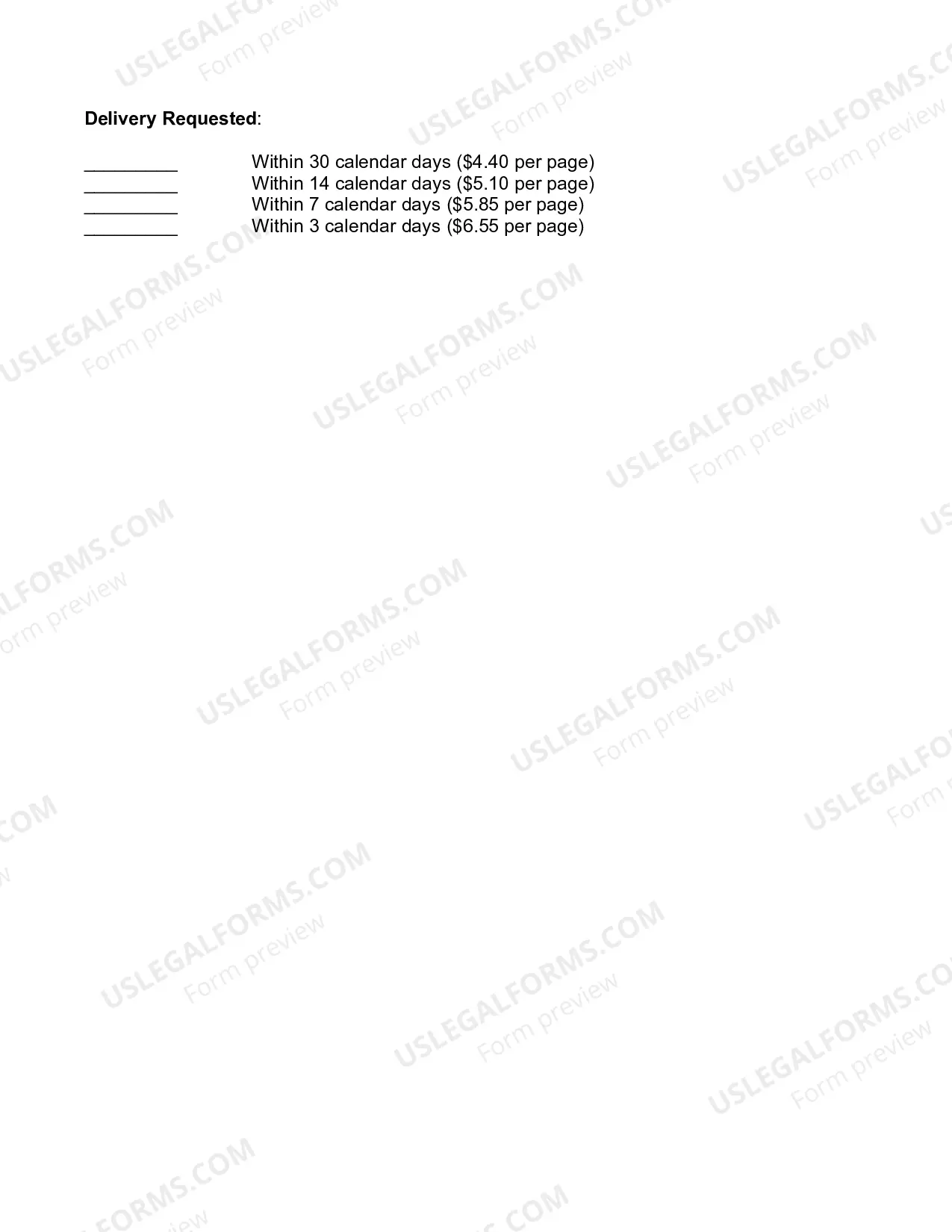 Preview Request for CD/Transcript (Non-Party)