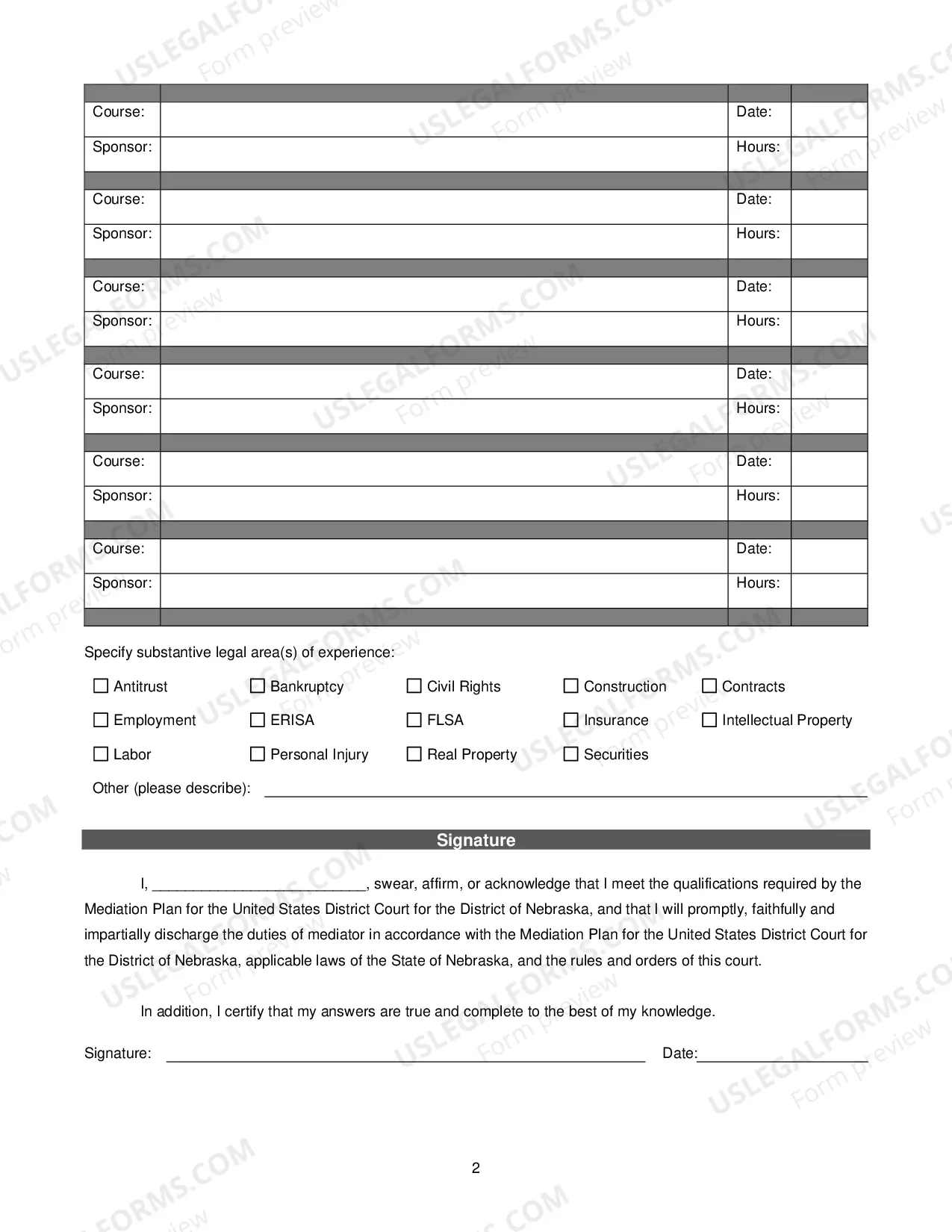 Preview Mediator Renewal Application