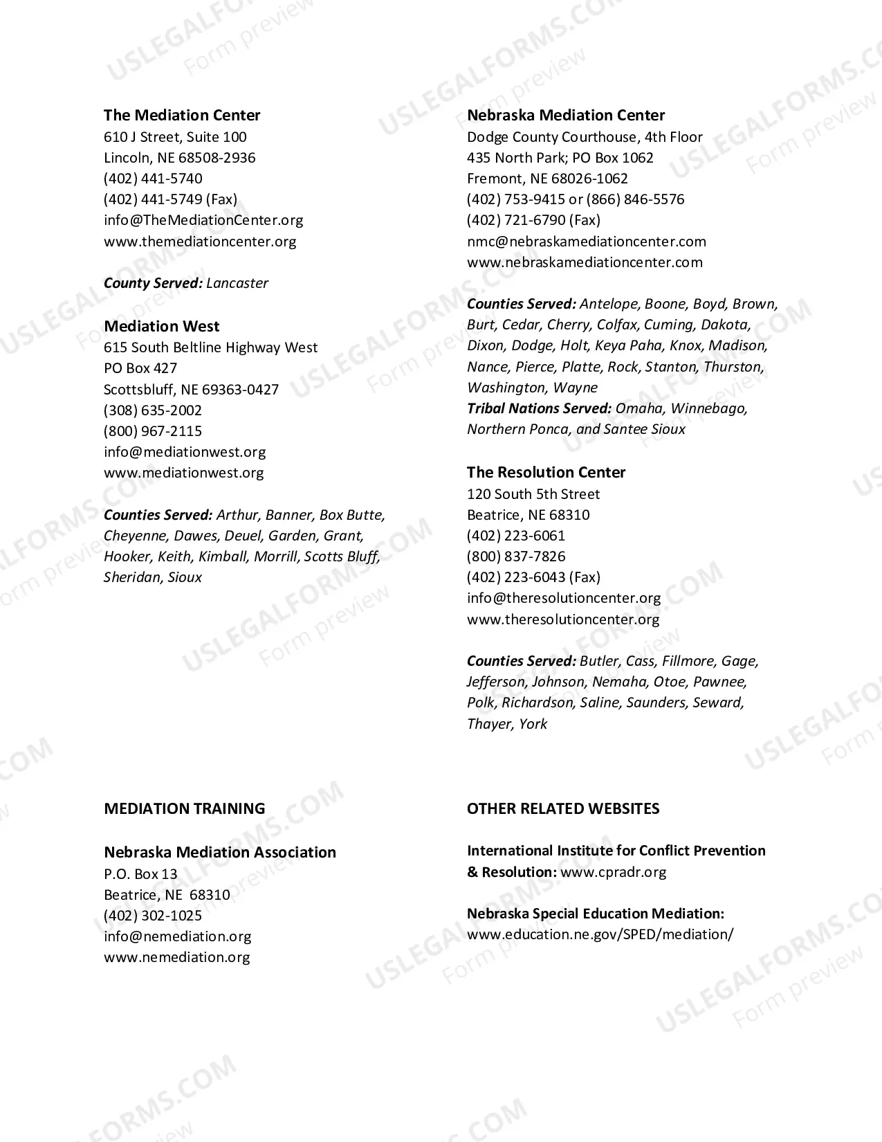 Preview Mediation Centers