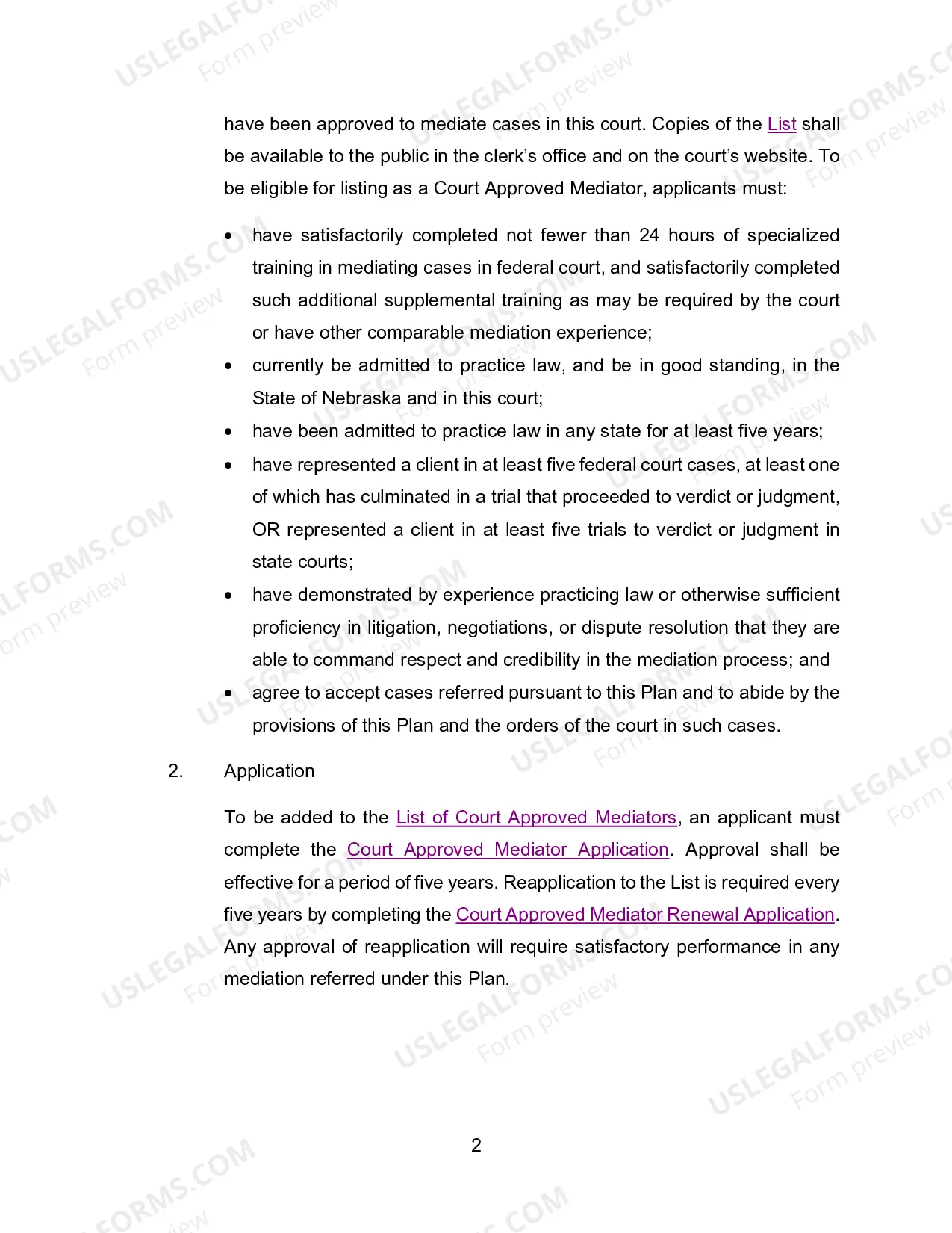Preview Mediation Plan