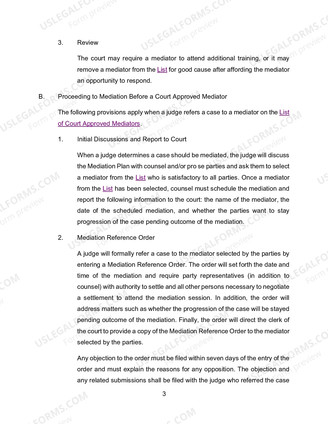 Preview Mediation Plan
