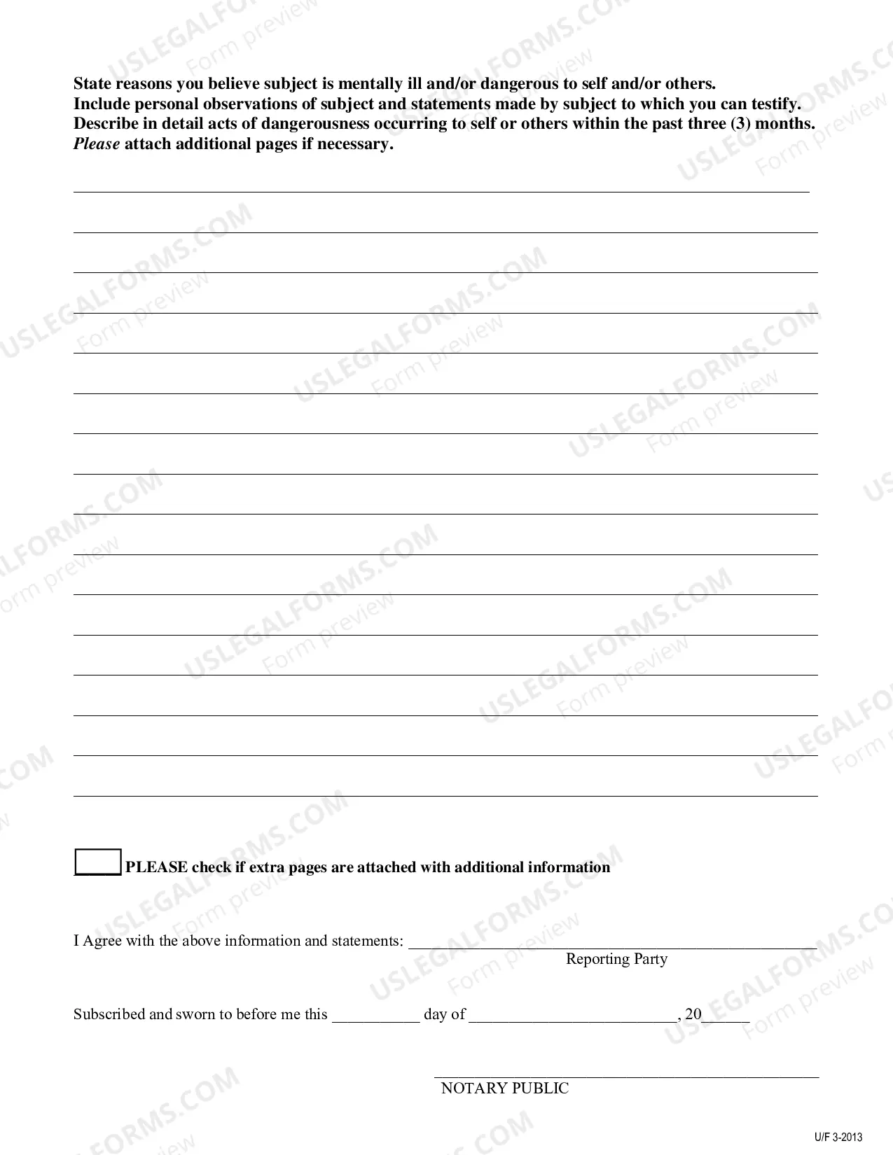 Preview Mental Health Board Petition