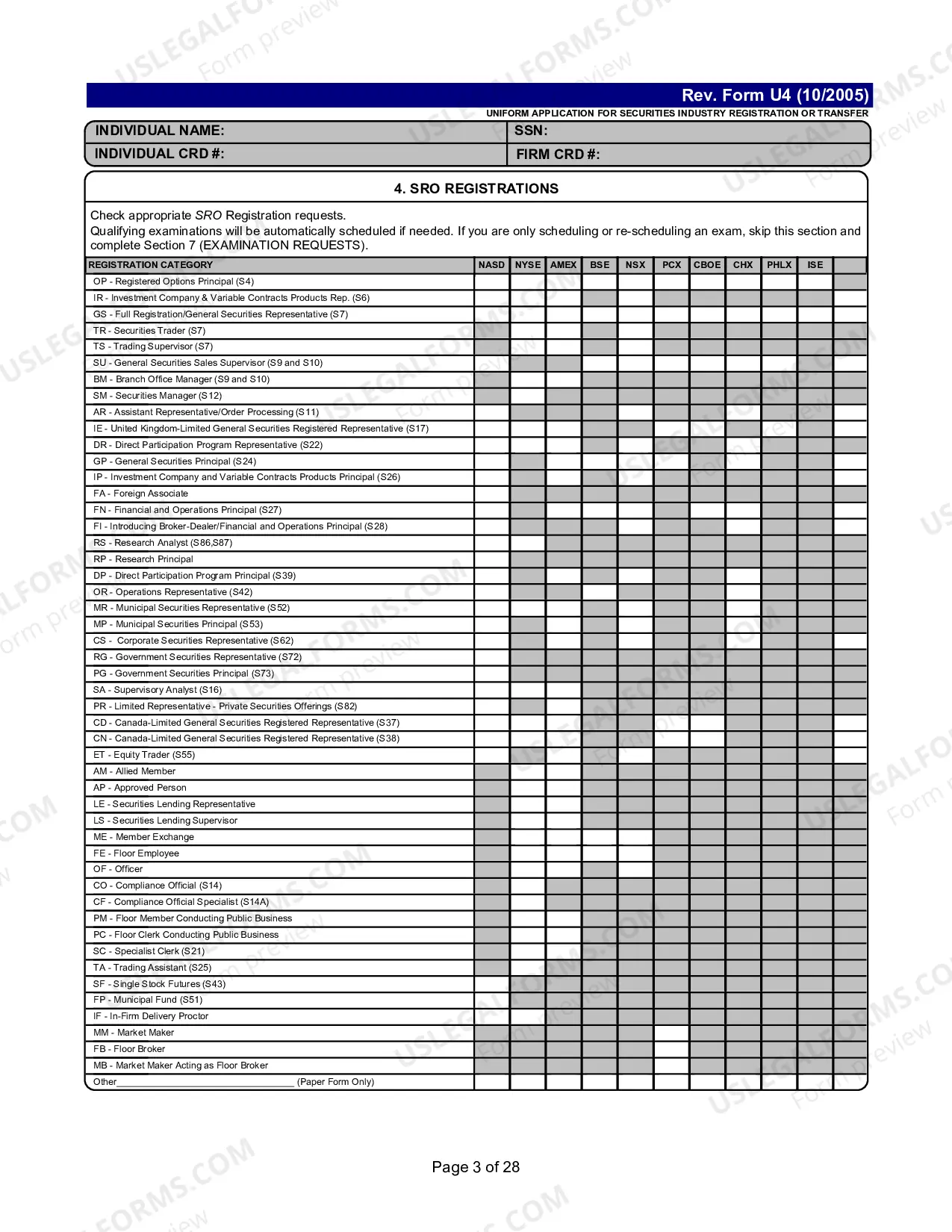 Preview Uniform Application For Securities Industry Registration of Transfer