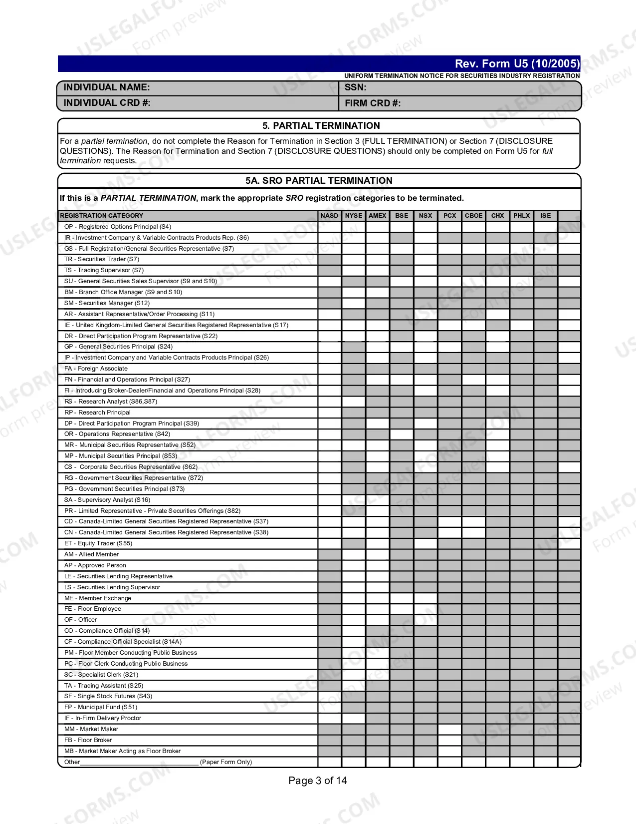 Preview Uniform Termination Notice For Securities Industry Registration