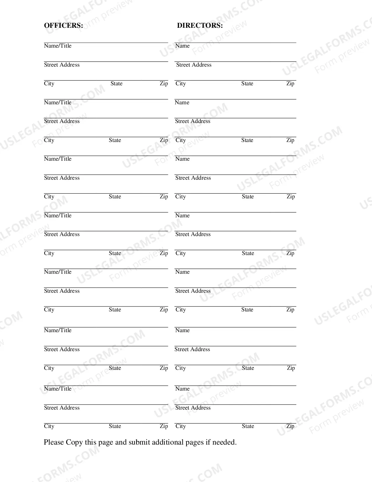 Preview Application For Certificate of Authority To Transact Business (Foreign Non Profit Corp)