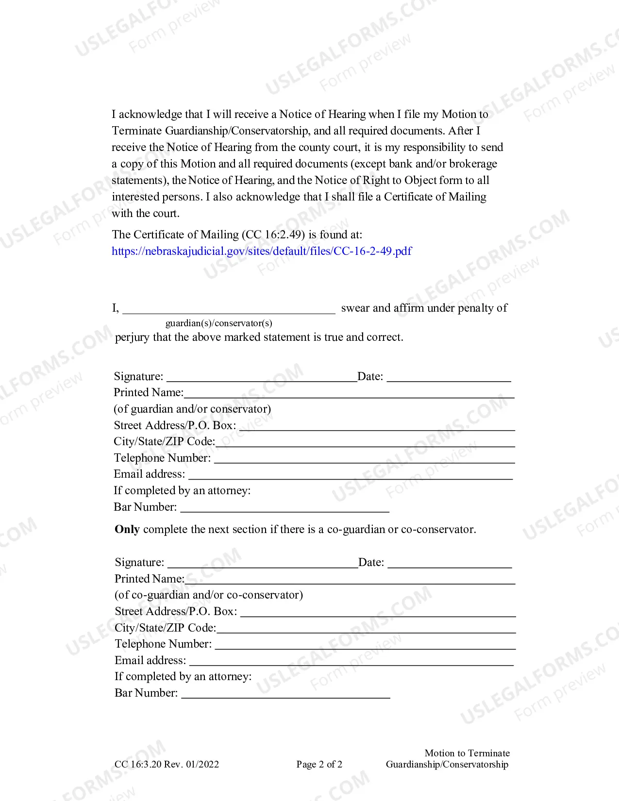 Preview Motion To Terminate Guardianship-Conservatorship