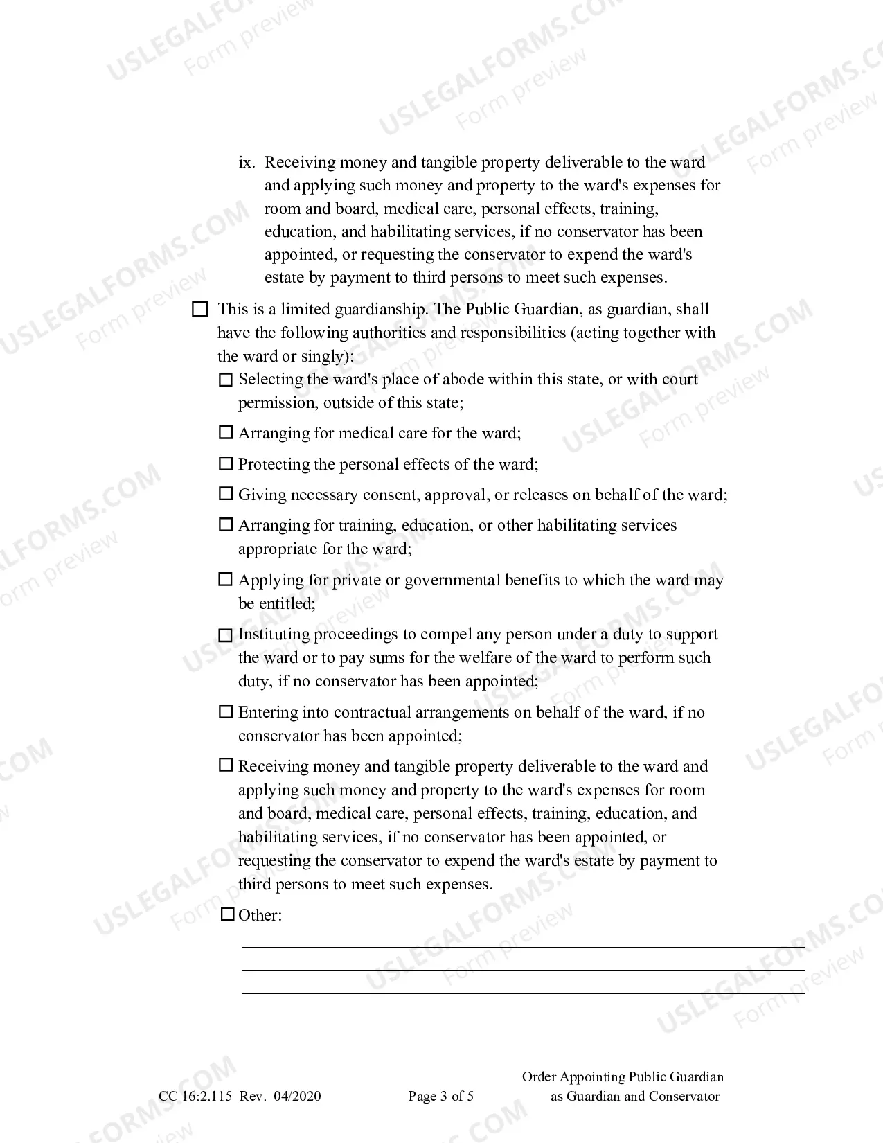 Preview Order Appointing Guardian And Conservator