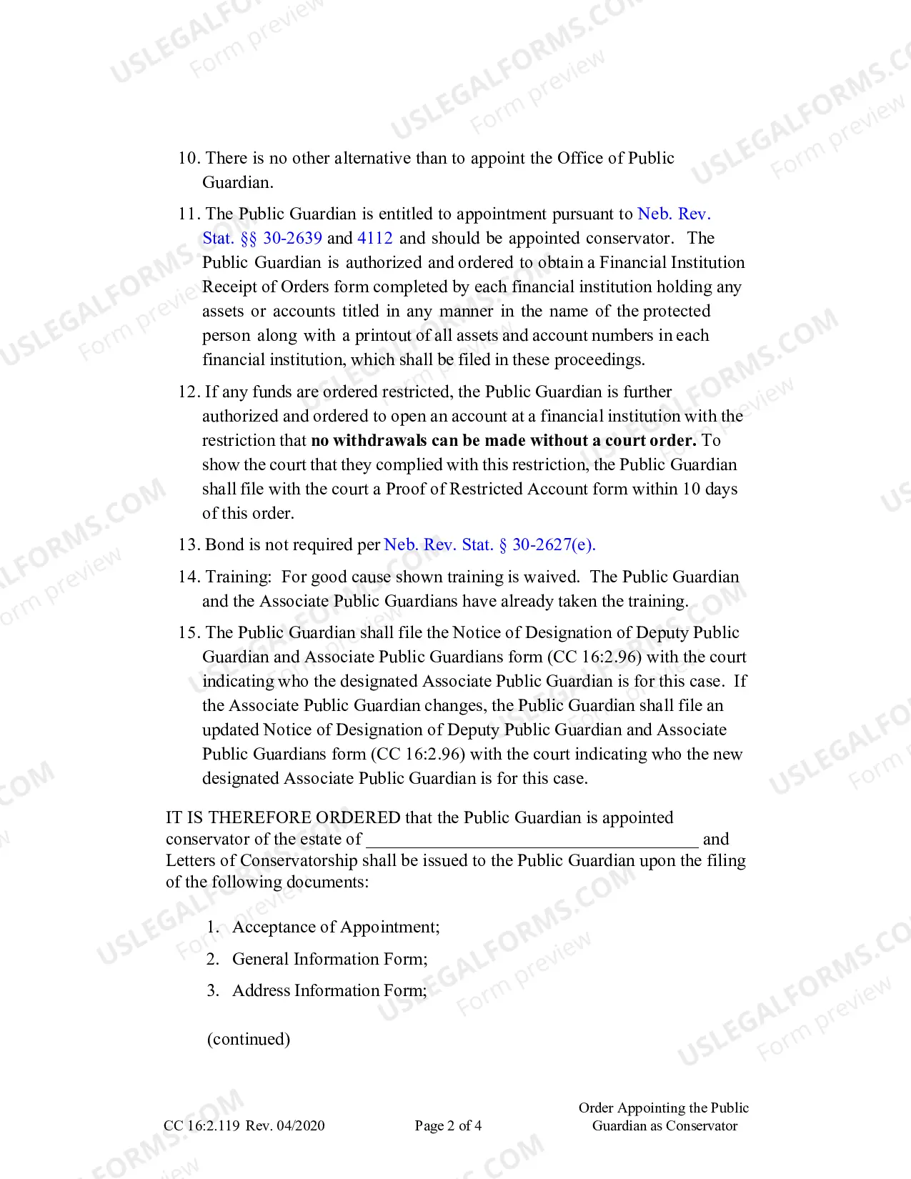 Preview Order Appointing The Public Guardian As Conservator