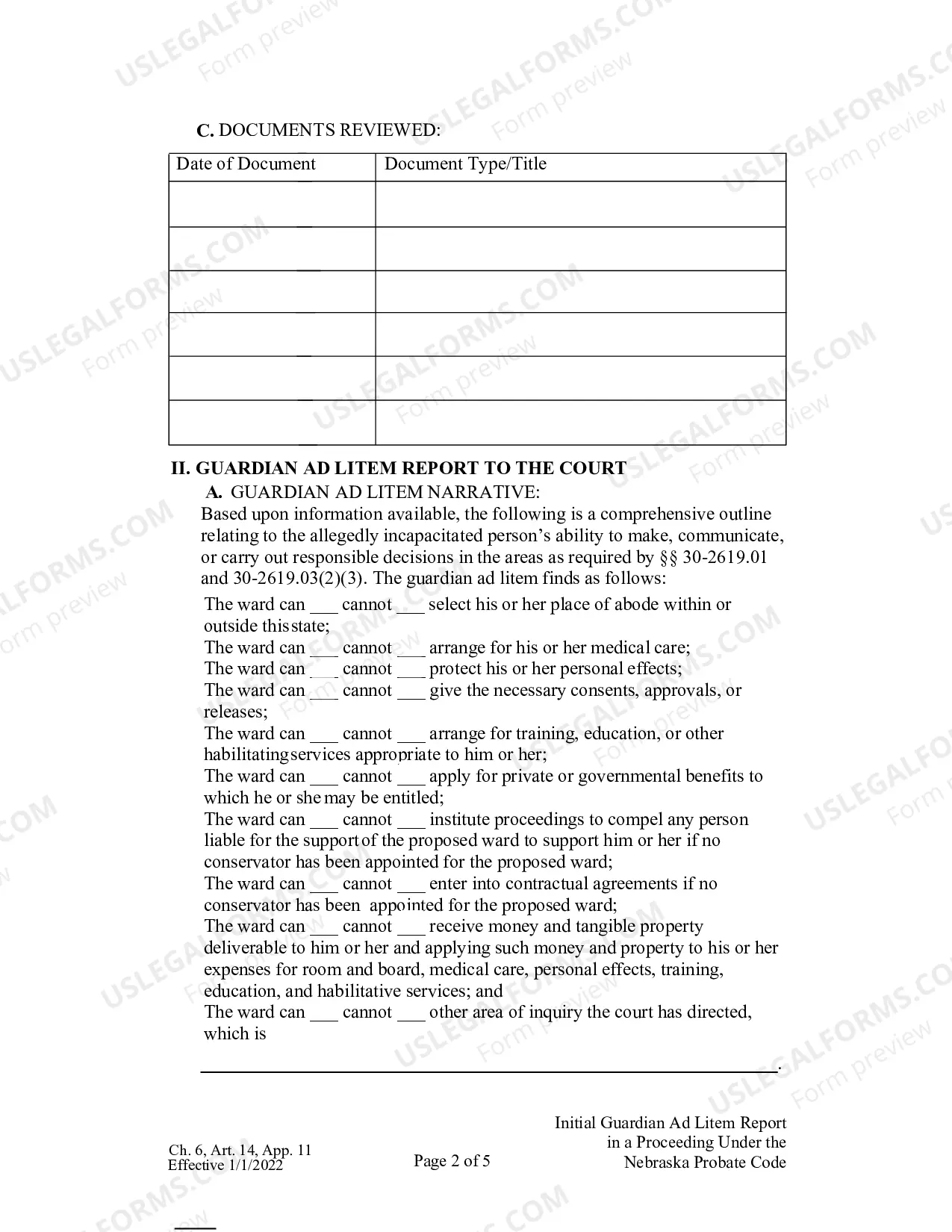 Preview Personal And Financial Information For Guardianships And Conservatorships