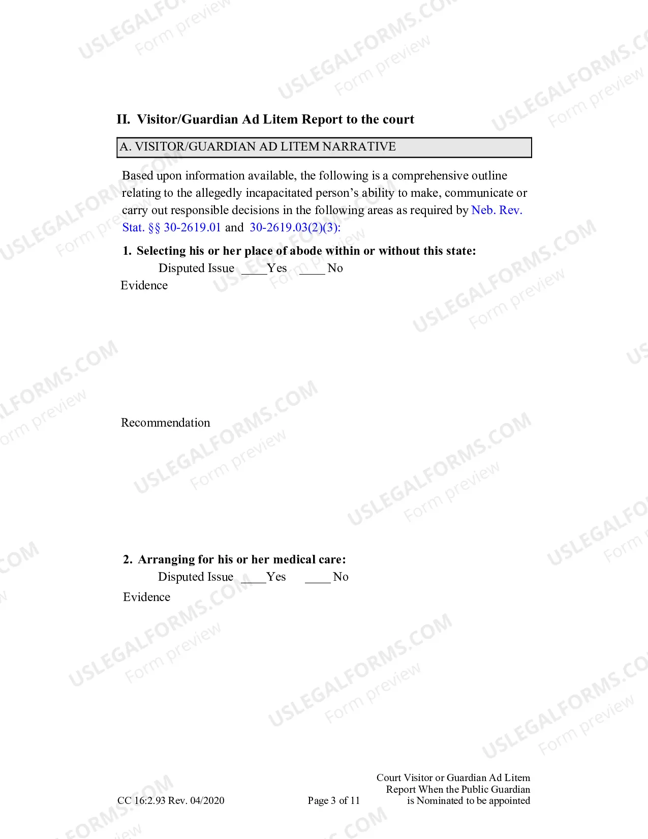 Preview Visitor Or Guardian Ad Litem Report When The Public Guardian Is Nominated To Be Appointed Confidential