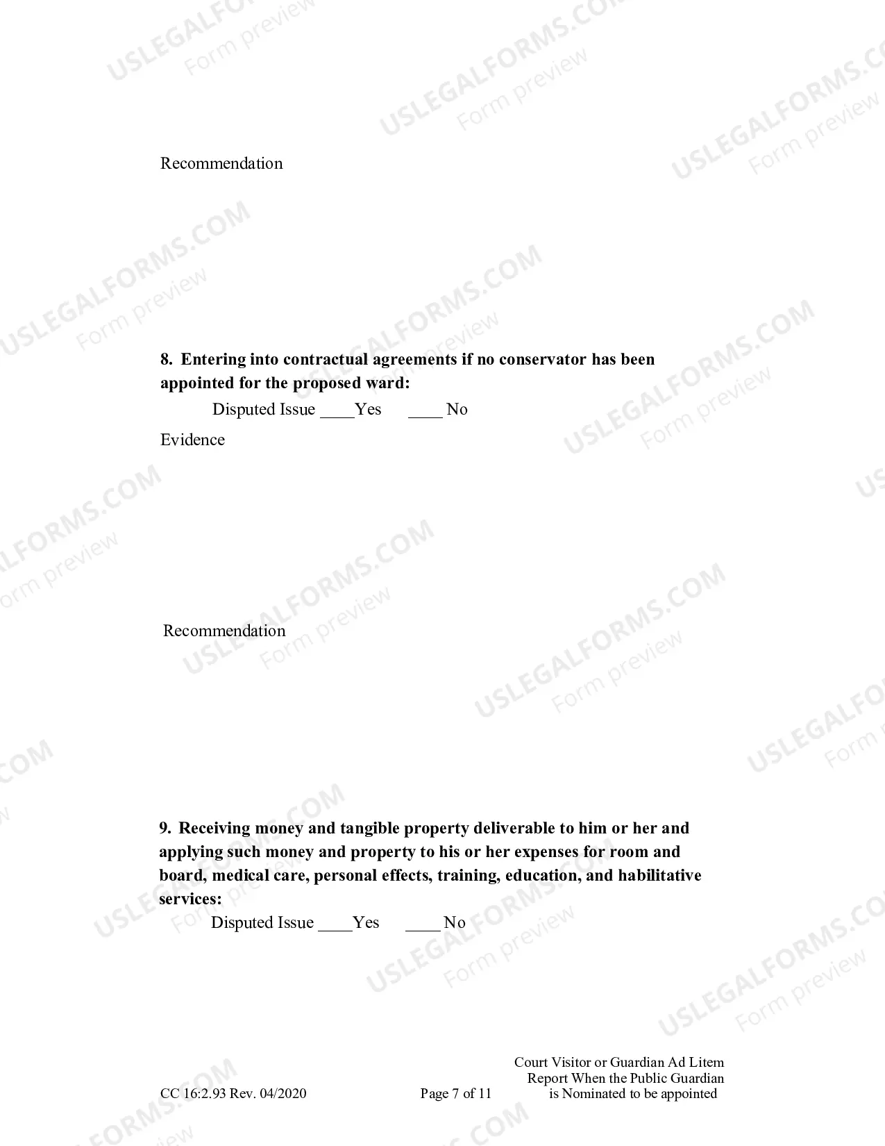 Preview Visitor Or Guardian Ad Litem Report When The Public Guardian Is Nominated To Be Appointed Confidential