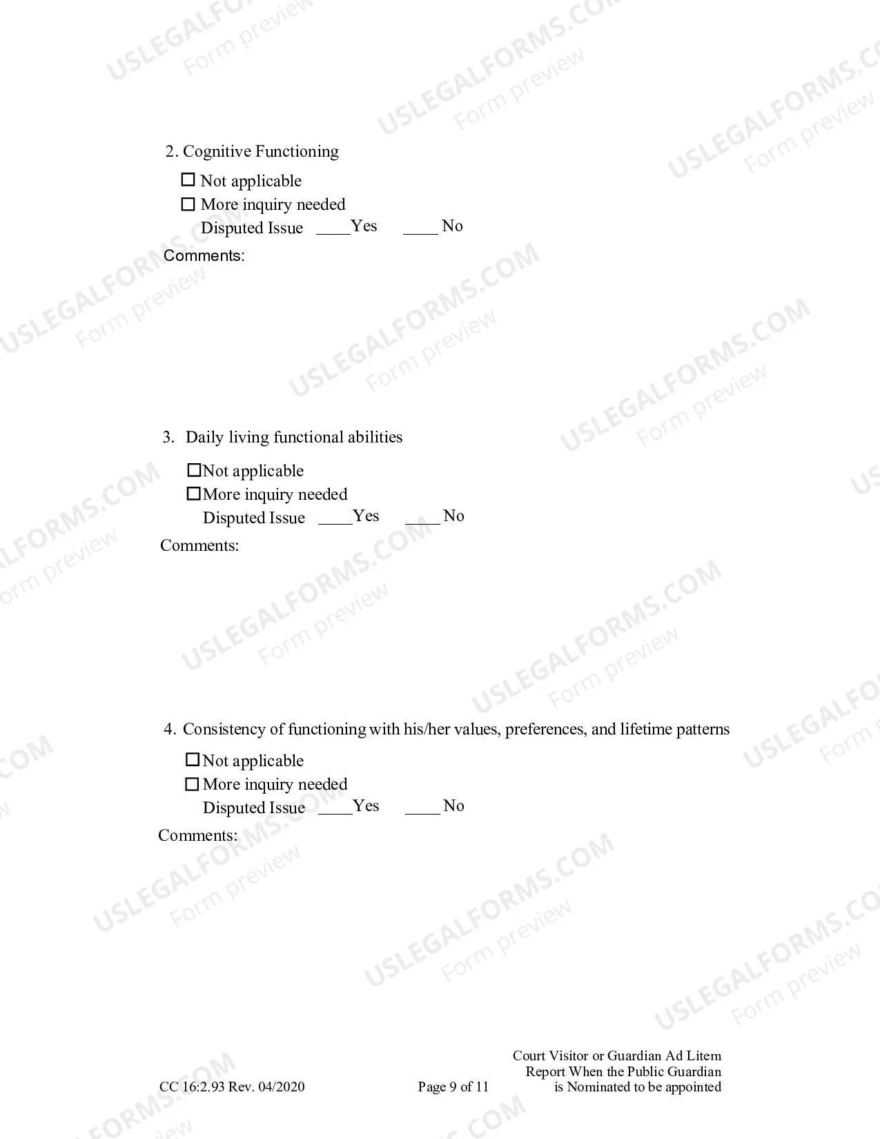 Preview Visitor Or Guardian Ad Litem Report When The Public Guardian Is Nominated To Be Appointed Confidential