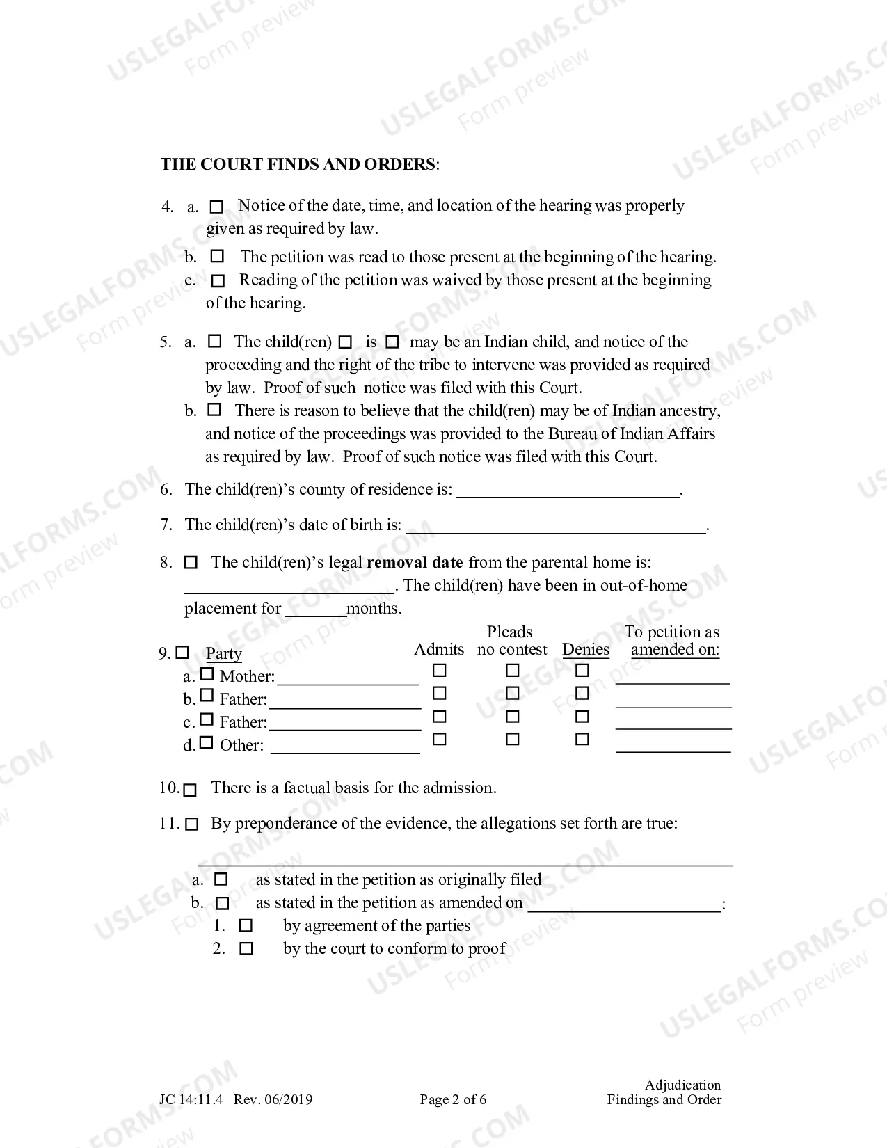 Preview Adjudication Findings And Order