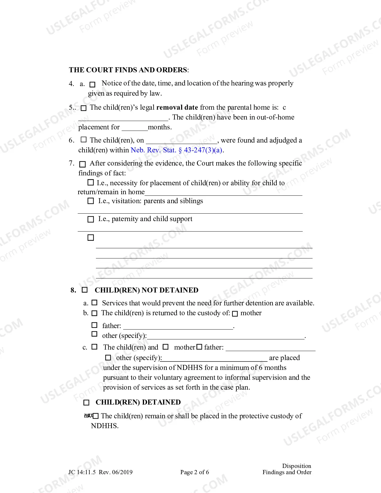 Preview Disposition Findings And Order