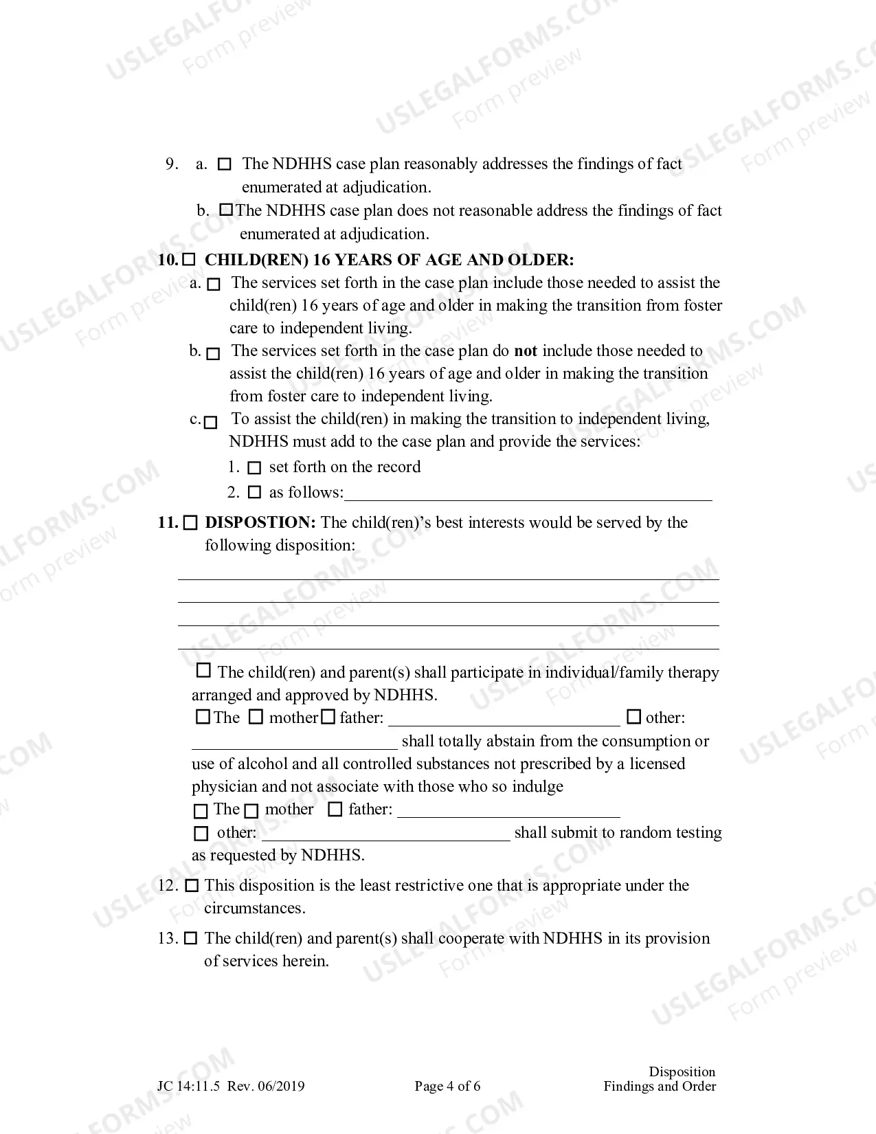 Preview Disposition Findings And Order