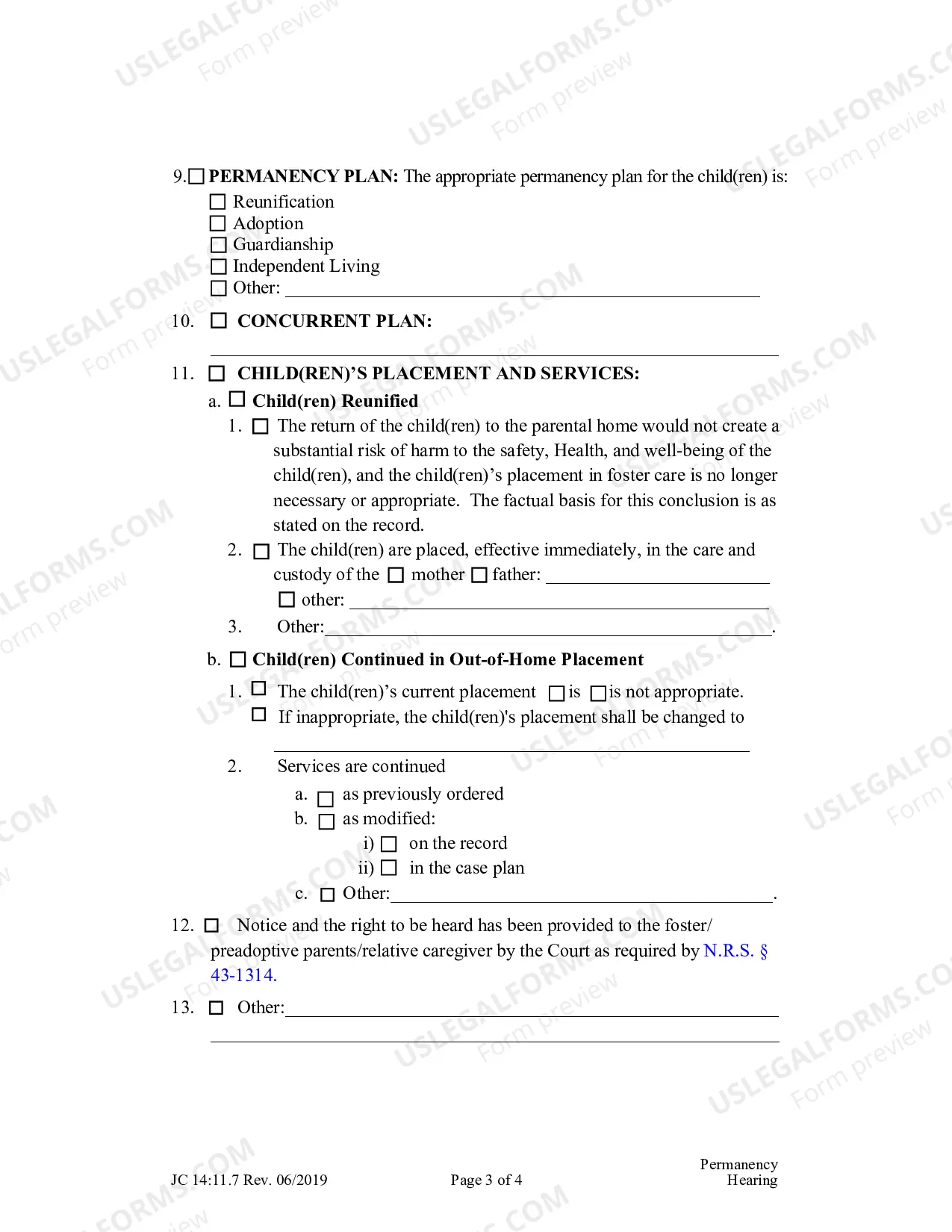 Preview Permanency Hearing