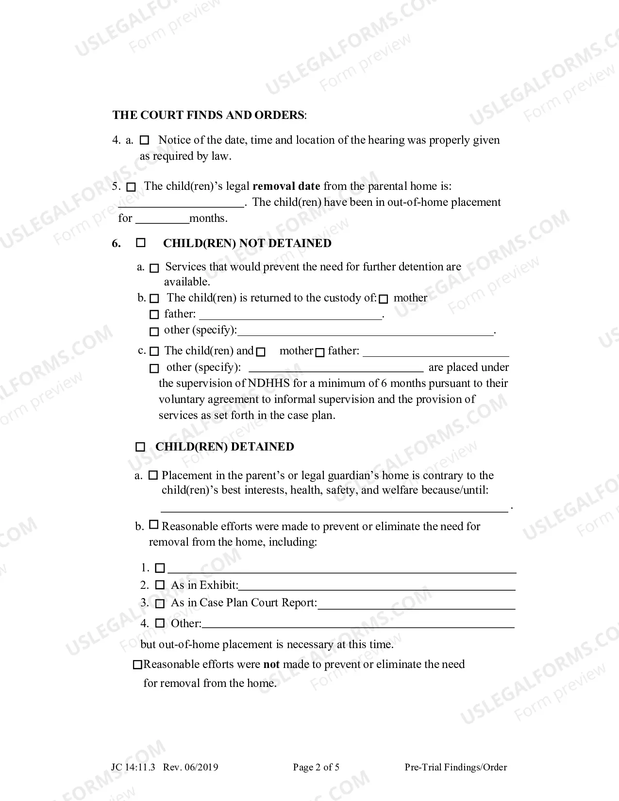 Preview Pre Trial Findings And Order