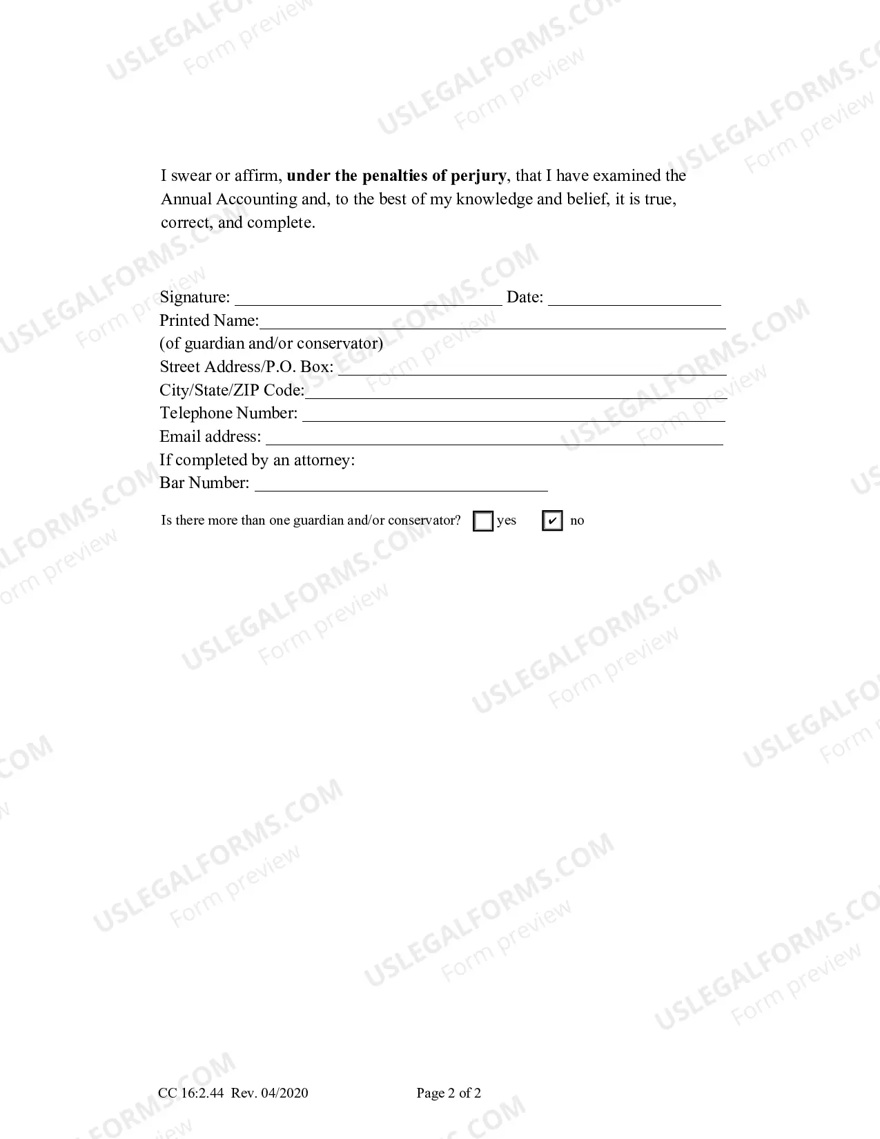 Preview Annual Accounting (fillable)