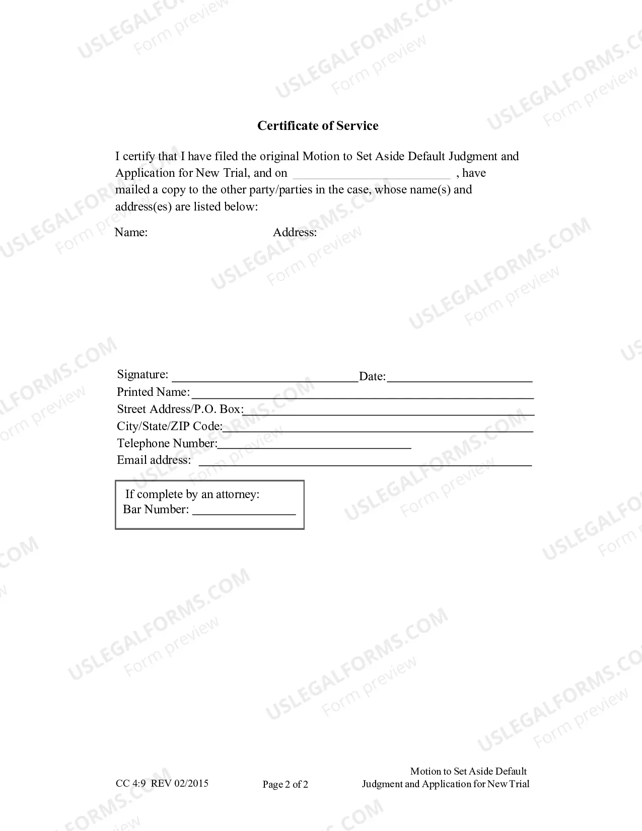 Preview Motion to Set Aside Default Judgment and Application for New Trial