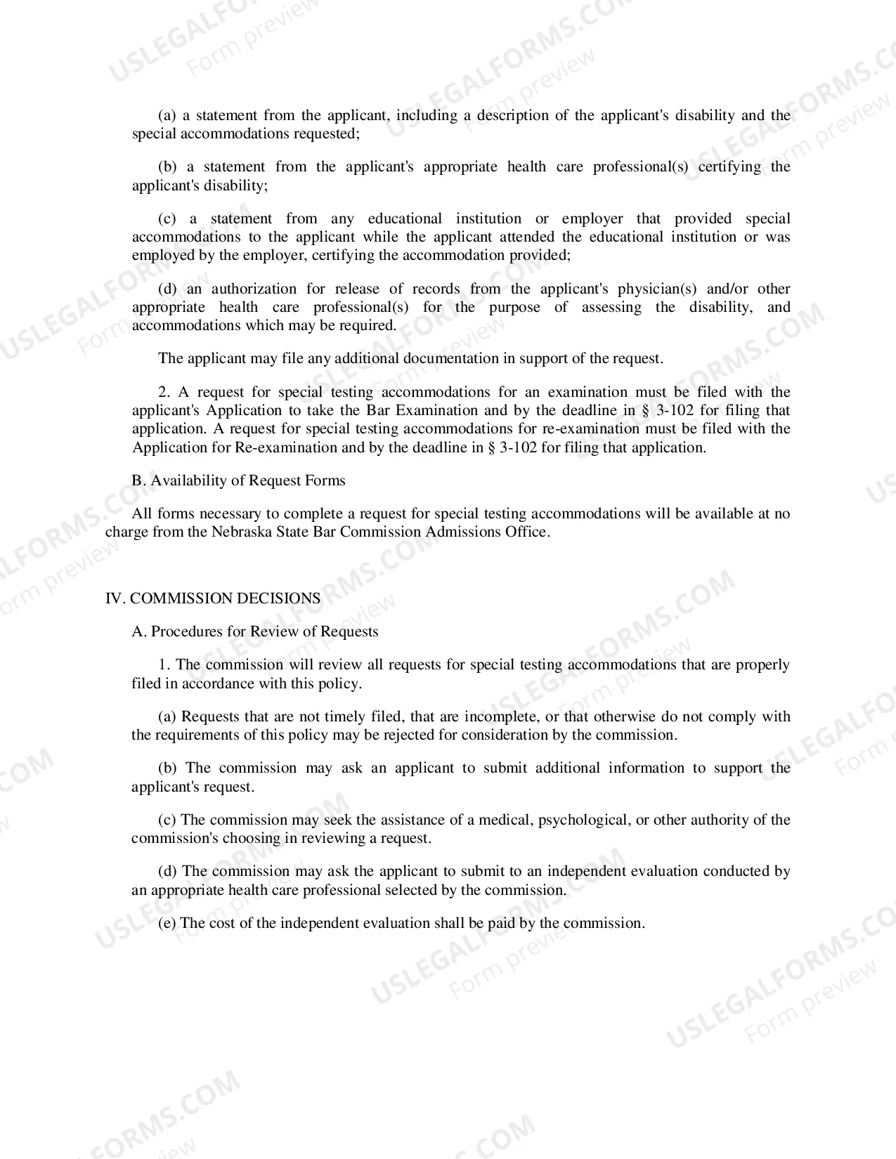 Preview Policy on Applicants with a Disability