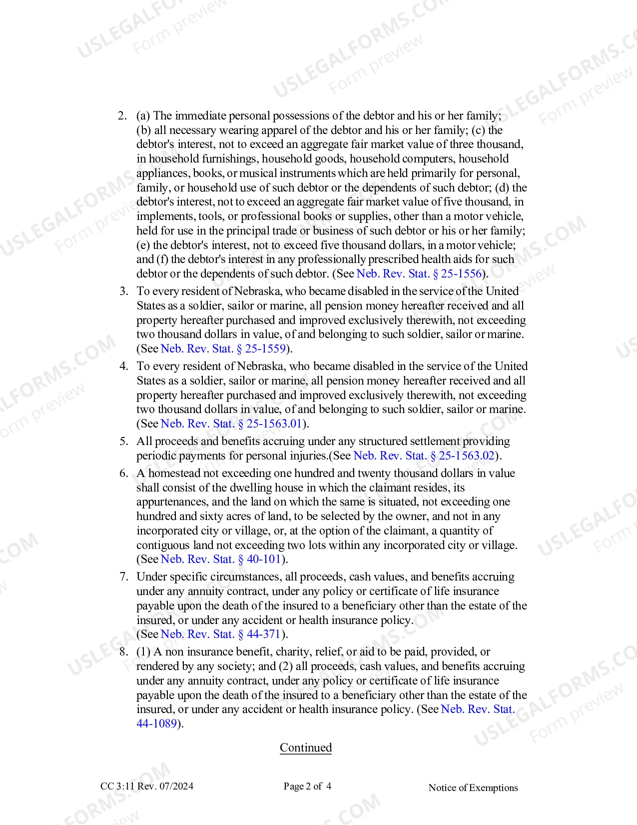 Preview Execution -- Notice of Exemptions (updated February 2015)
