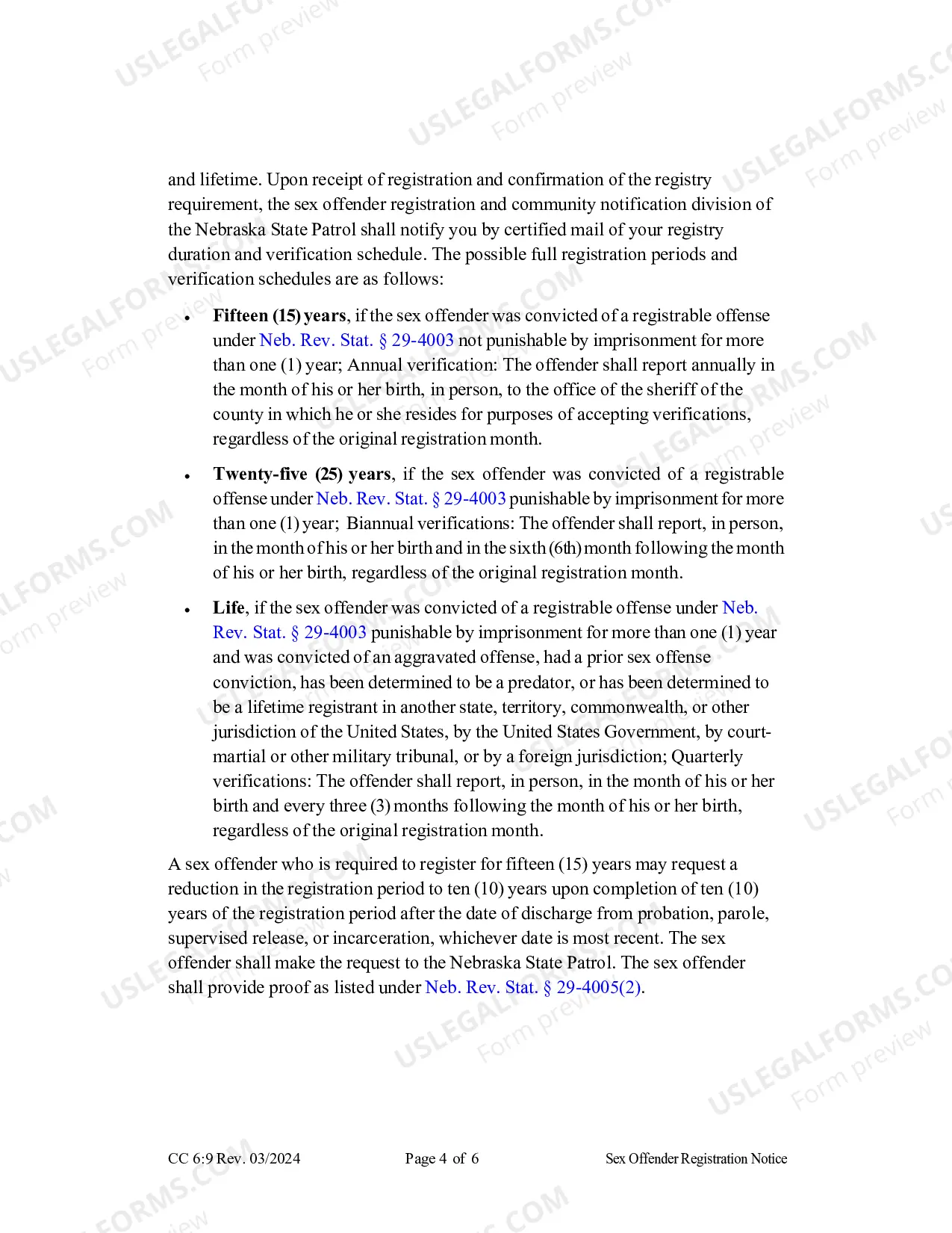 Preview Sex Offender Registration Notice