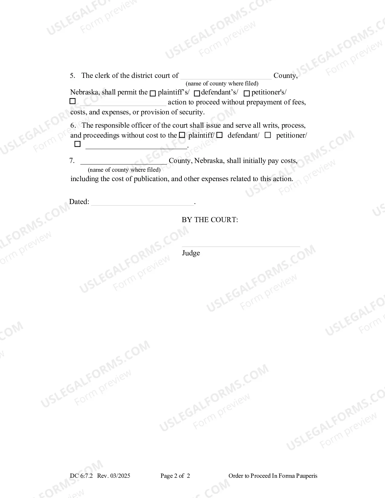 Preview Order To Proceed In Forma Pauperis (Contempt)