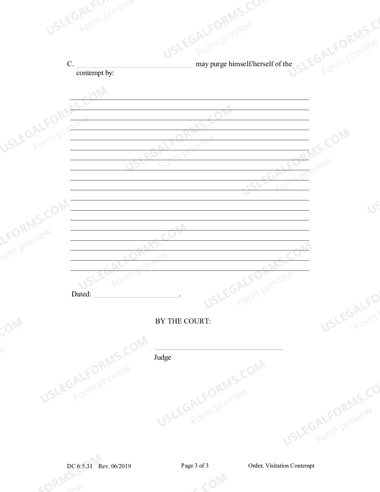 Preview Proposed Order (Visitaton)