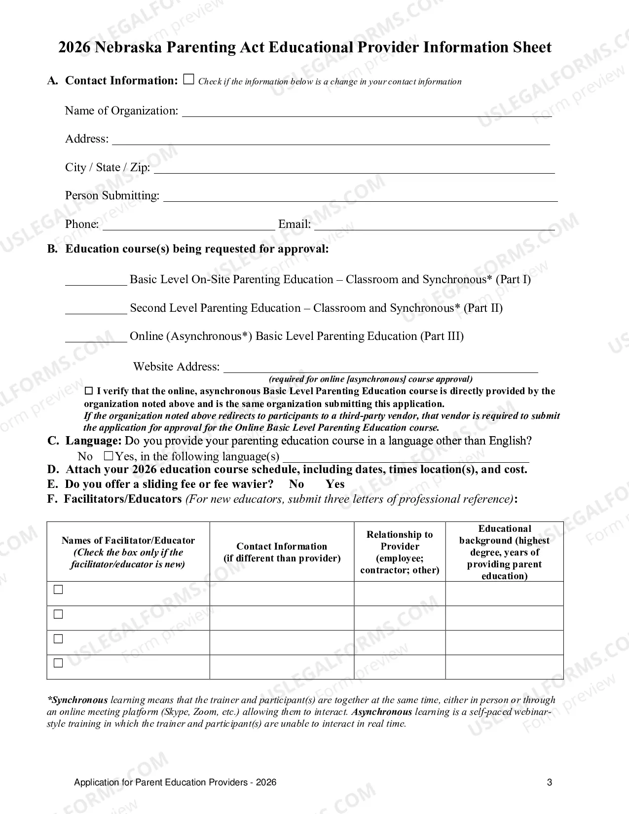 Preview Parenting Education Approval Packet (updated October 2016)