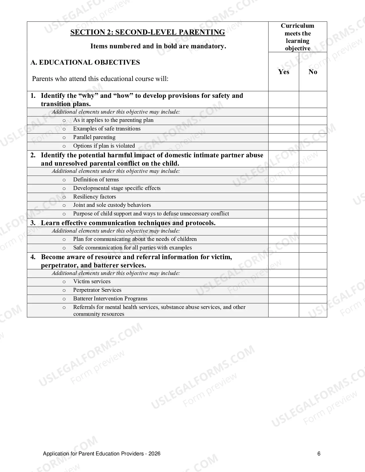 Preview Parenting Education Approval Packet (updated October 2016)