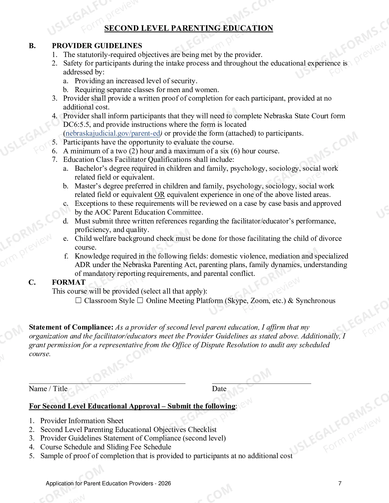 Preview Parenting Education Approval Packet (updated October 2016)