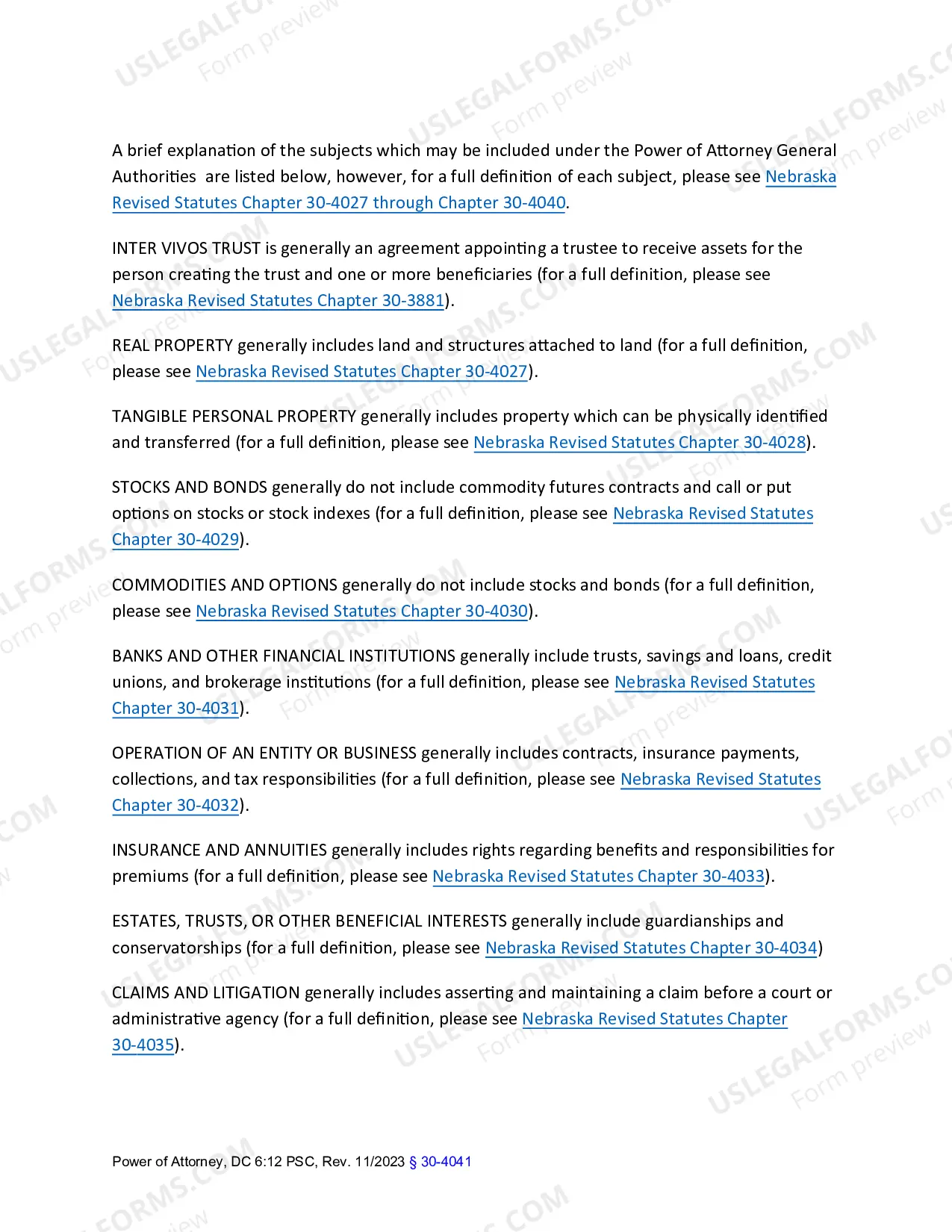 Preview Power of Attorney (General)