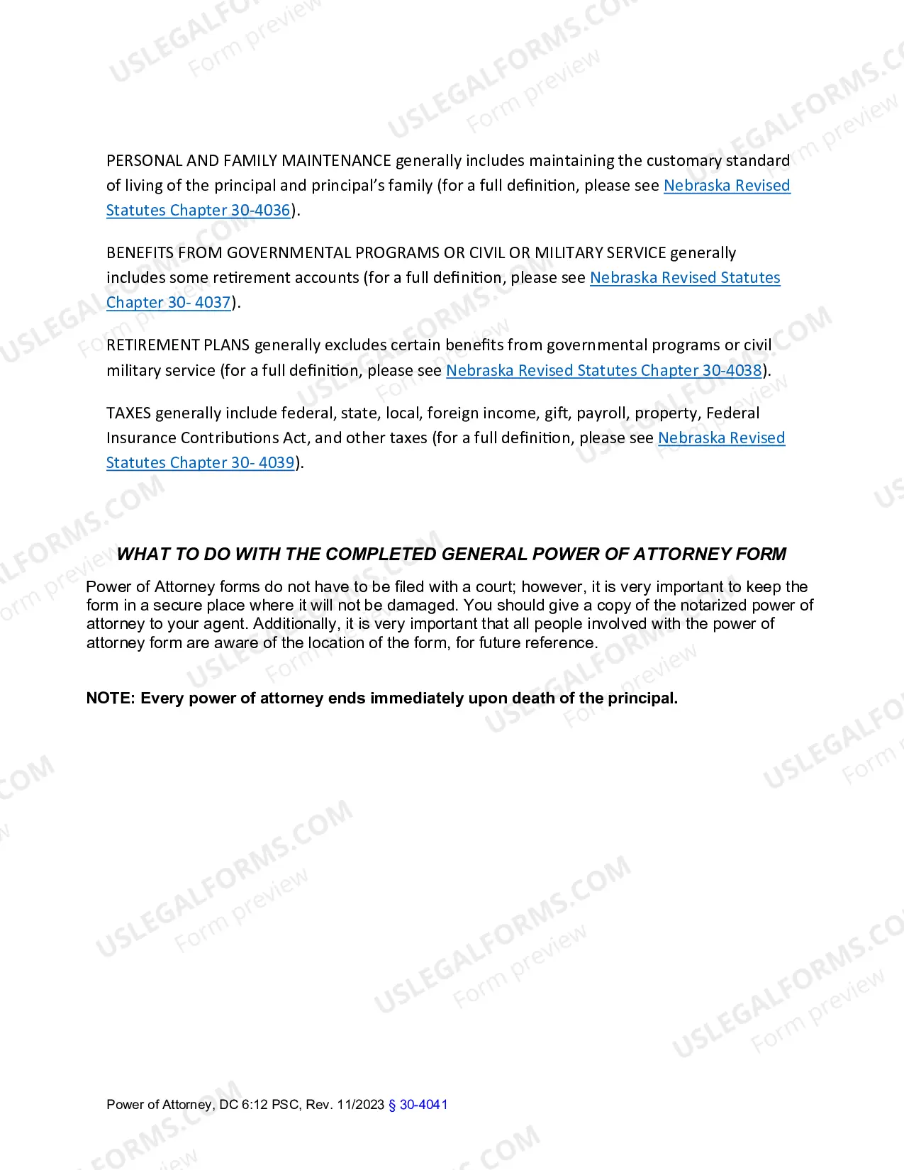 Preview Power of Attorney (General)