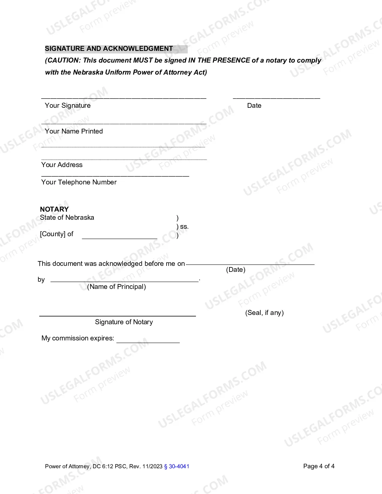 Preview Power of Attorney (General)
