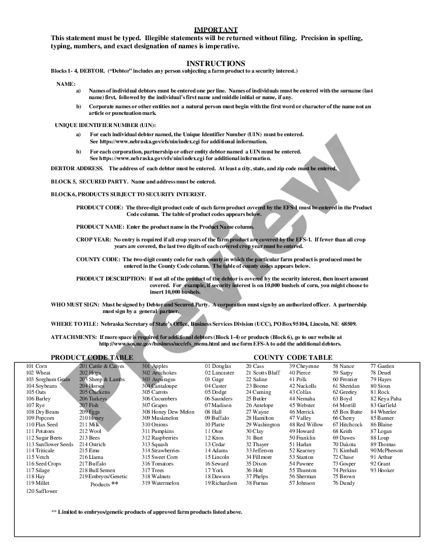 Preview Effective Financing Statement