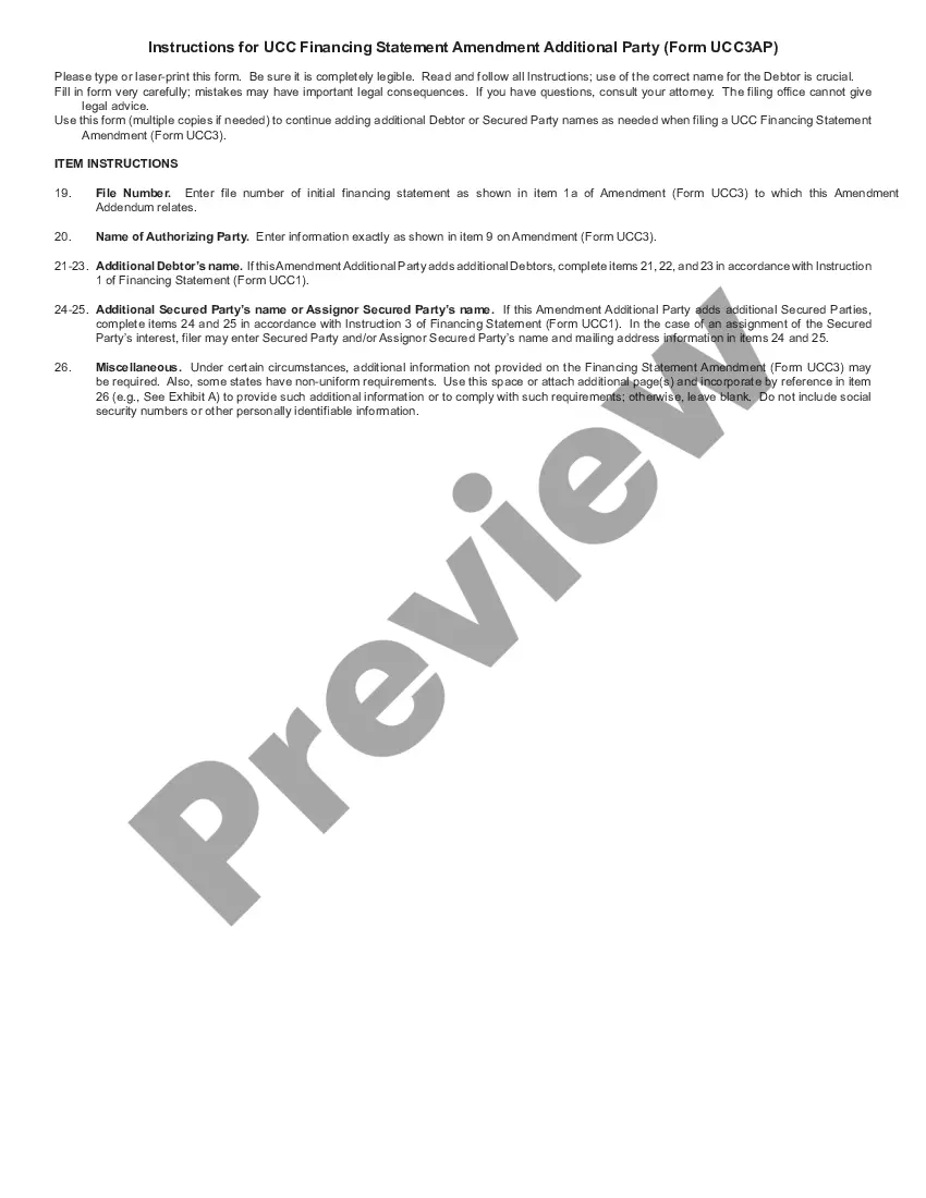 Get Nebraska UCC3 Financing Statement Amendment Additional Party Preview Nebraska UCC3 Financing Statement Amendment Additional Party