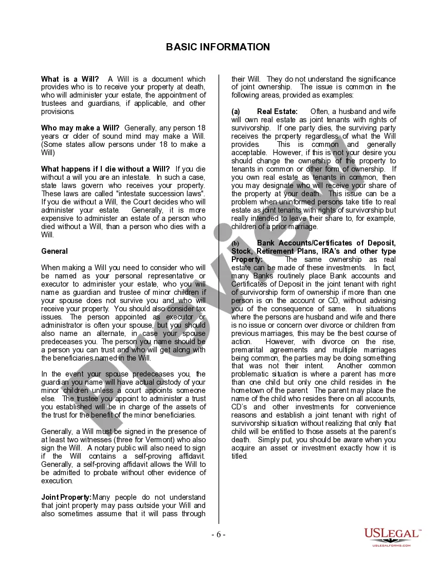 Preview Last Will and Testament for Divorced Person Not Remarried with No Children