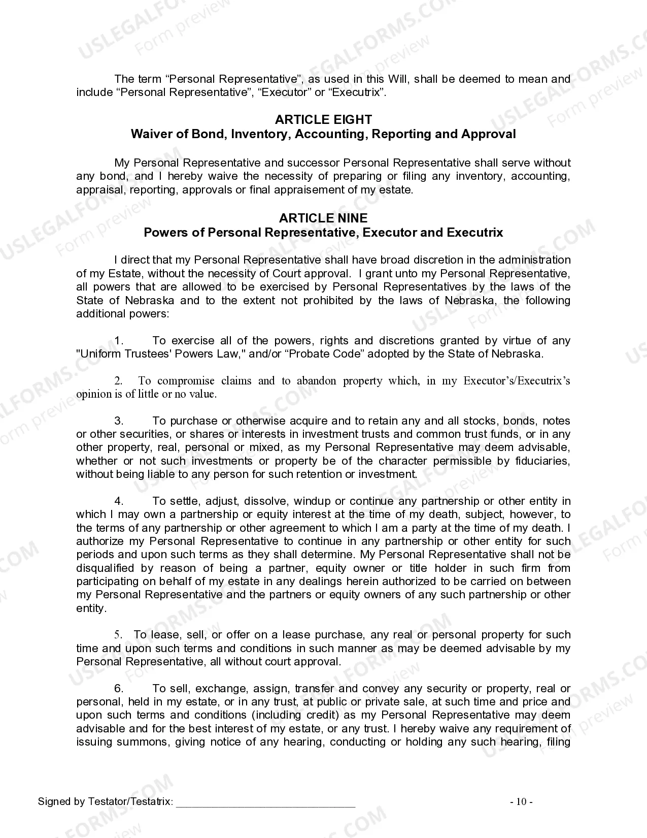 Preview Mutual Wills Package for Married Couple with Adult Children