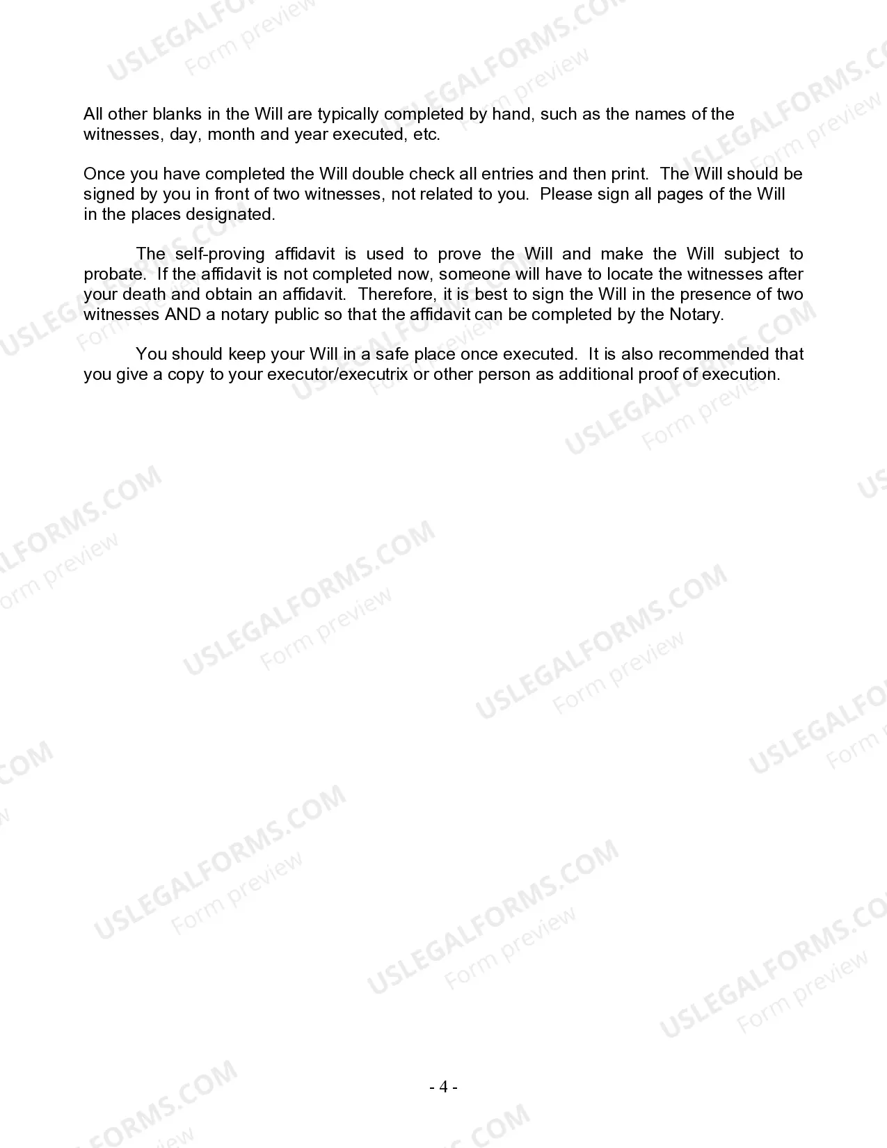 Preview Mutual Wills Package for Married Couple with Adult Children