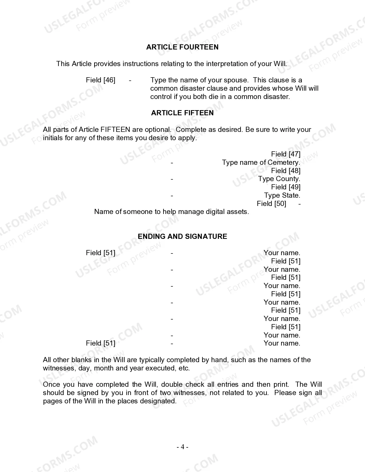 Preview Mutual Wills Package for Married Couple with Minor Children
