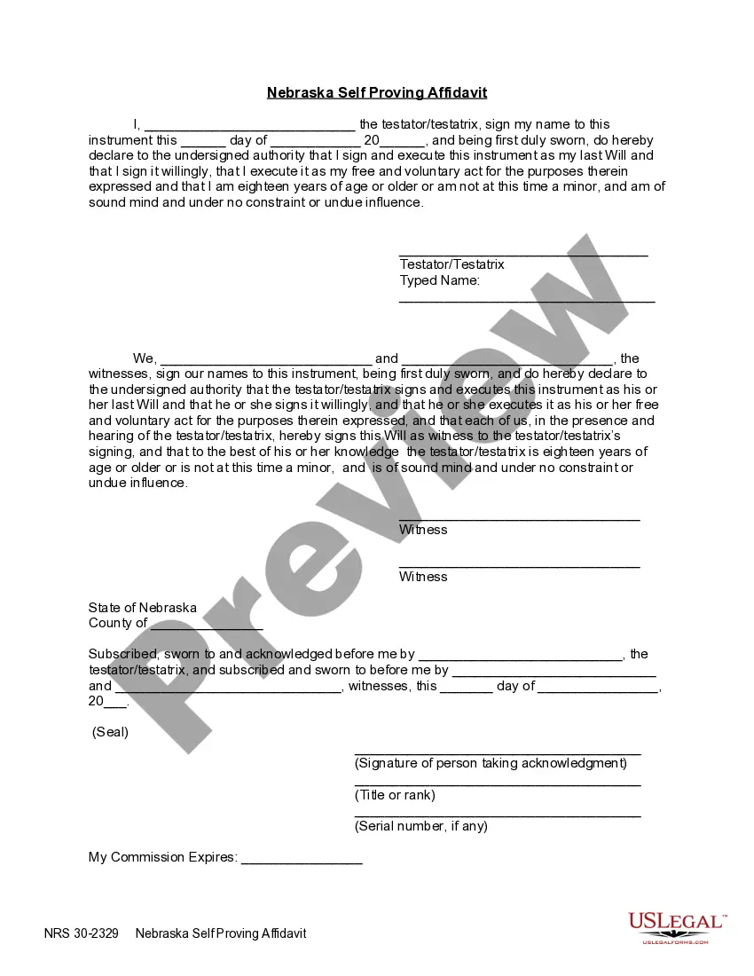 Preview Last Will and Testament with All Property to Trust called a Pour Over Will