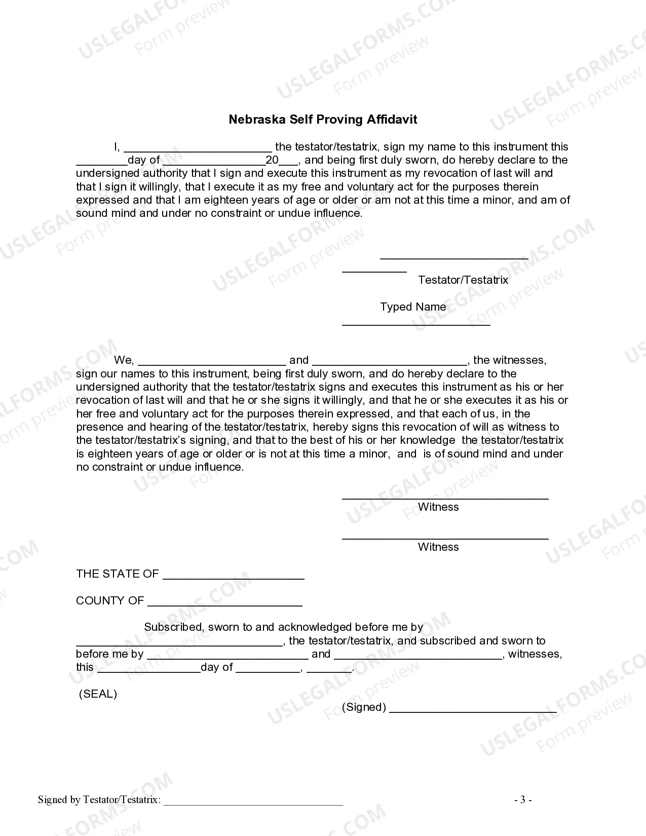 Preview Written Revocation of Will