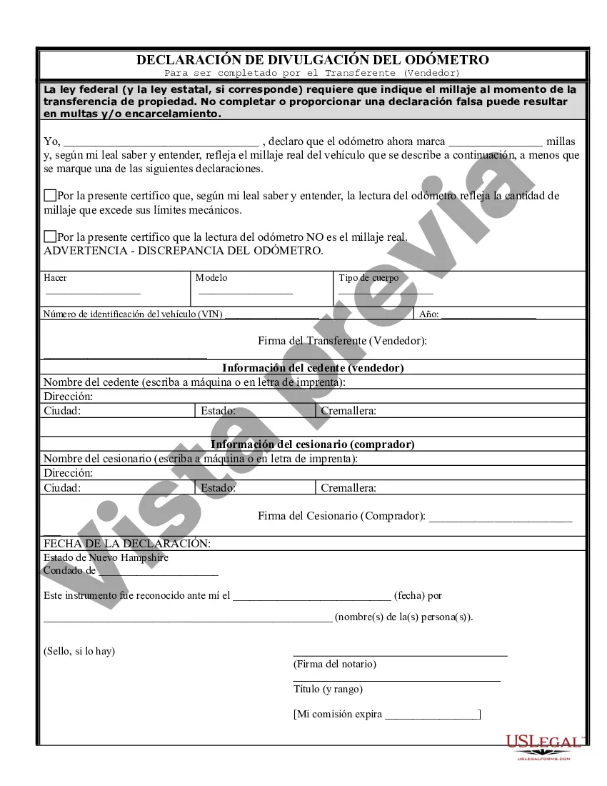 Preview Factura de venta de automóvil y estado de cuenta del odómetro para la venta tal como está