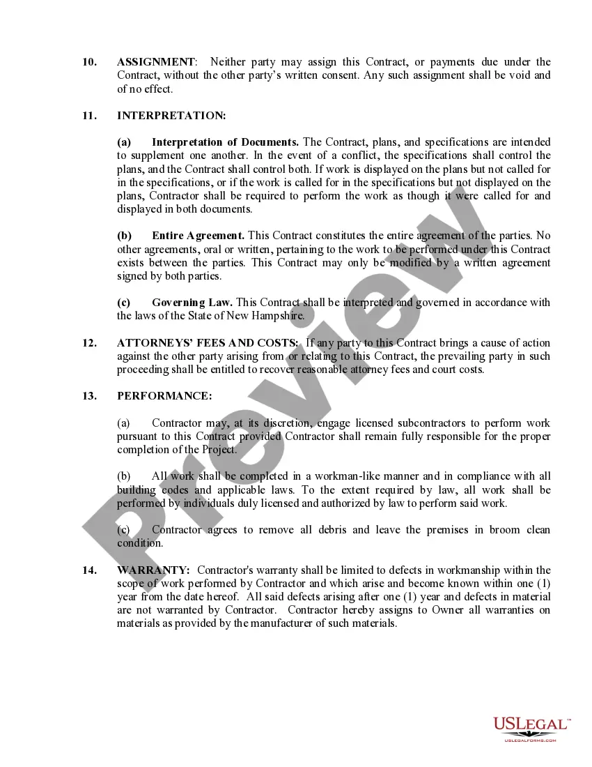 Preview Trim Carpenter Contract for Contractor