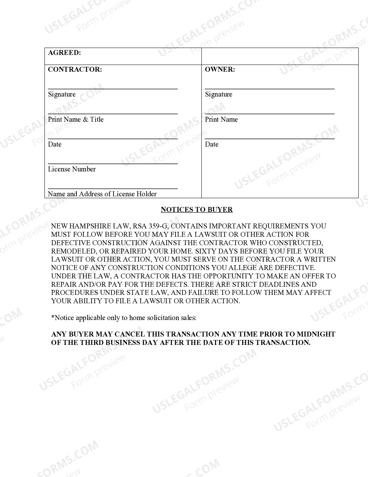 Preview Fencing Contract for Contractor