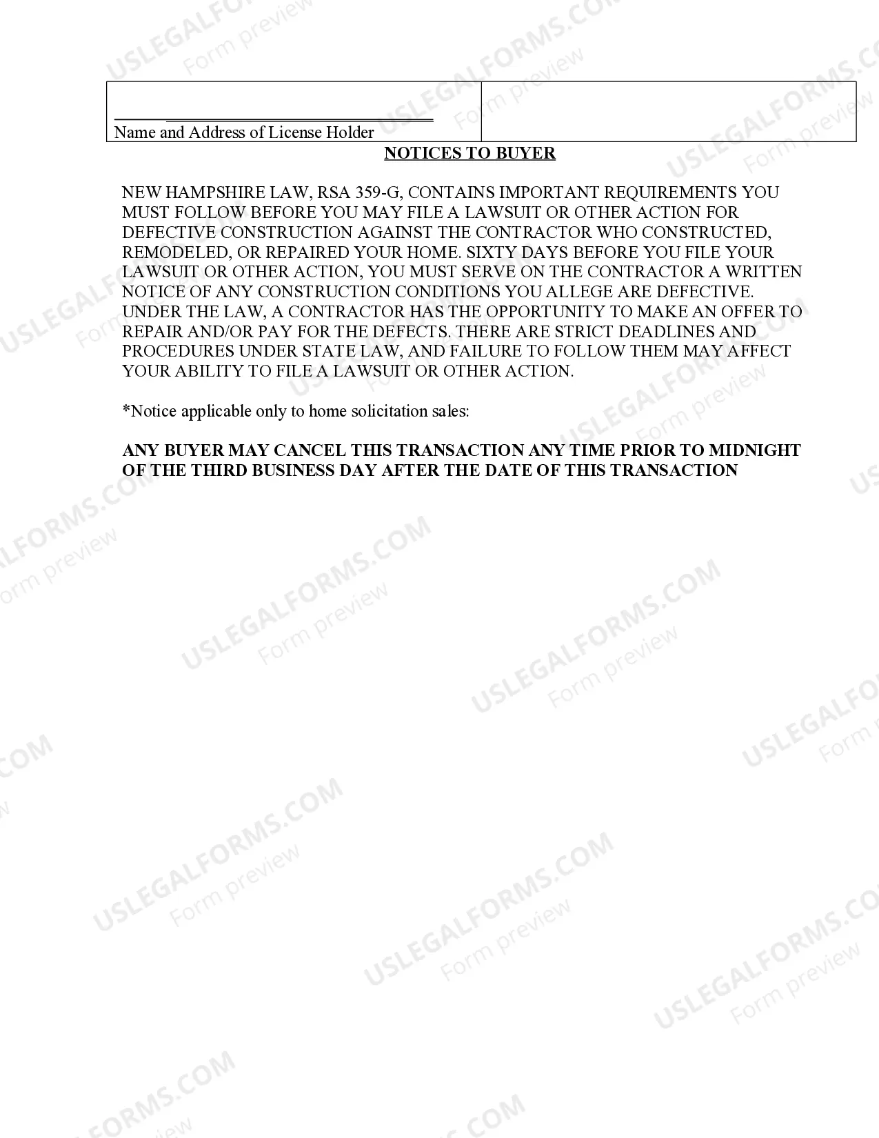 Preview Landscape Contract for Contractor